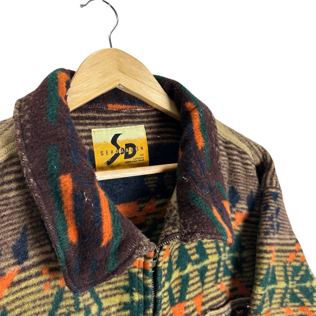 Native SEA DRAGON NAVAJO WOOL JACKET LIKE PENDLETON Size US L / EU 52-54 / 3 - 5 Thumbnail