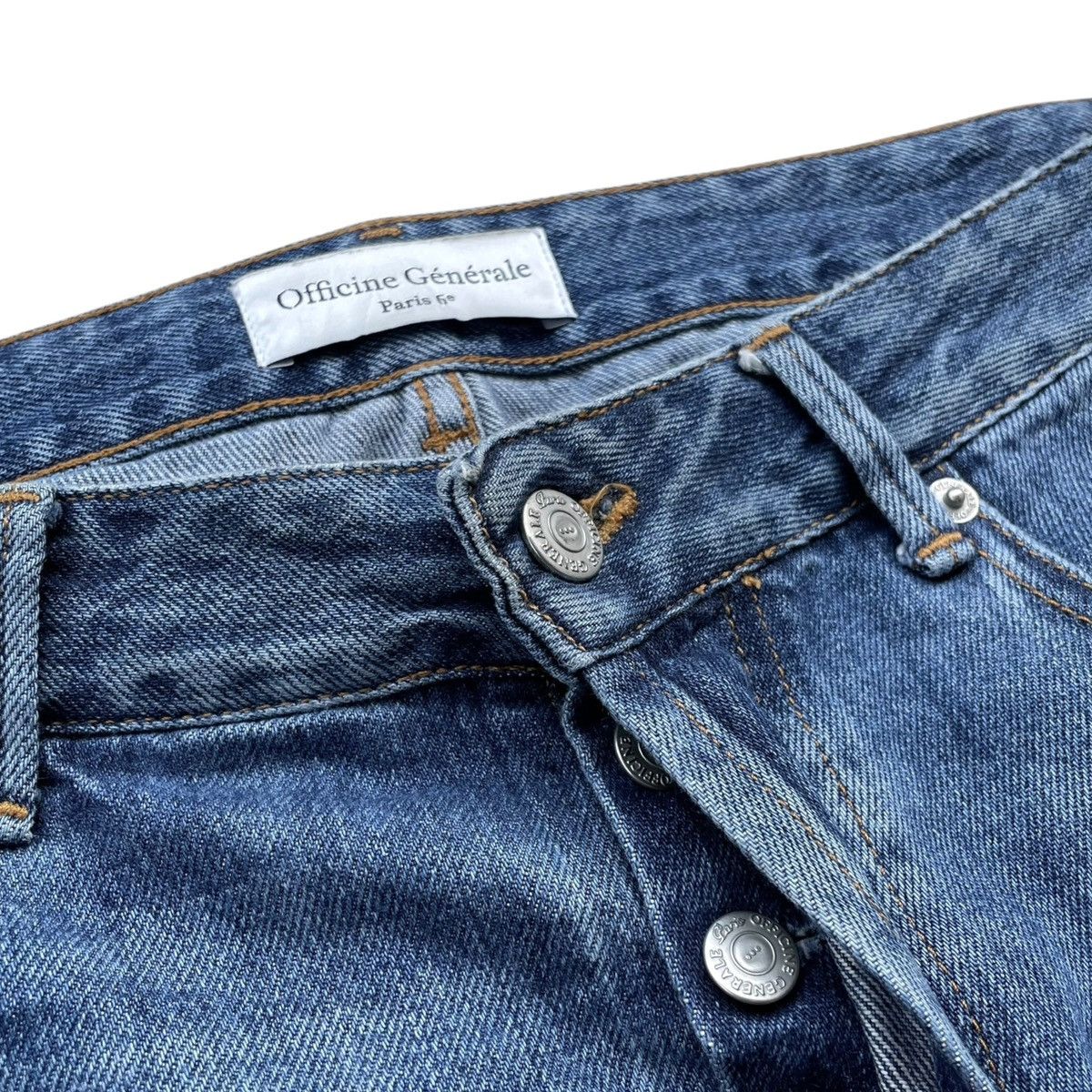 Officine Generale Officine Générale Paris Slim Fit Indigo Designer Denim Jeans Size US 32 / EU 48 - 6 Thumbnail