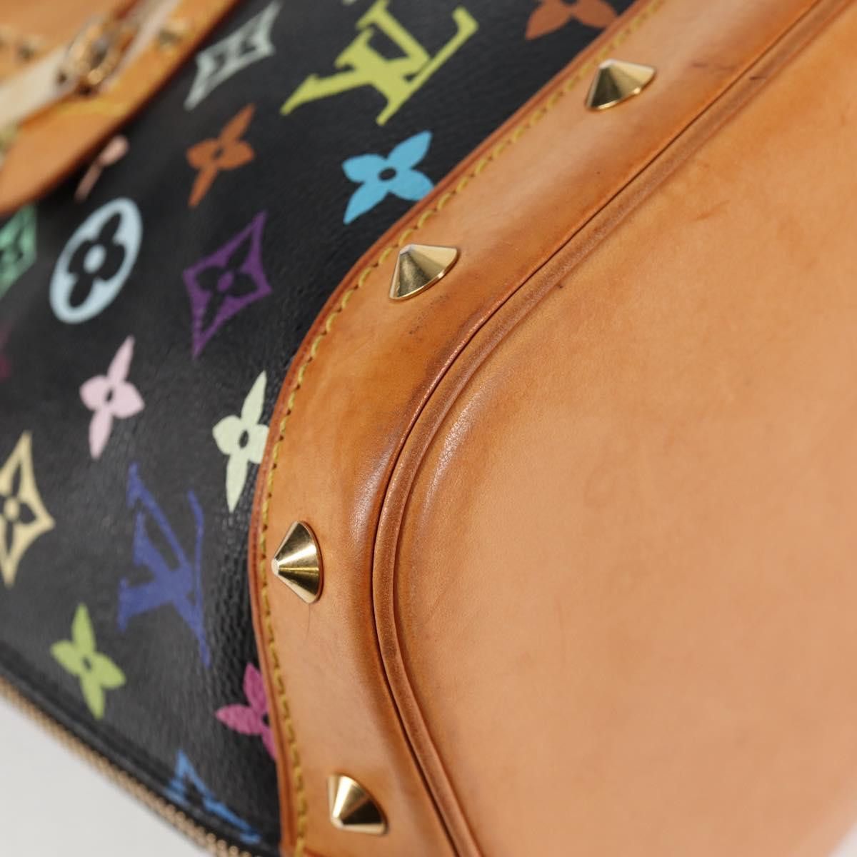 Louis Vuitton LOUIS VUITTON Monogram Multicolor Alma Hand Bag Black M92646 Size ONE SIZE - 9 Thumbnail