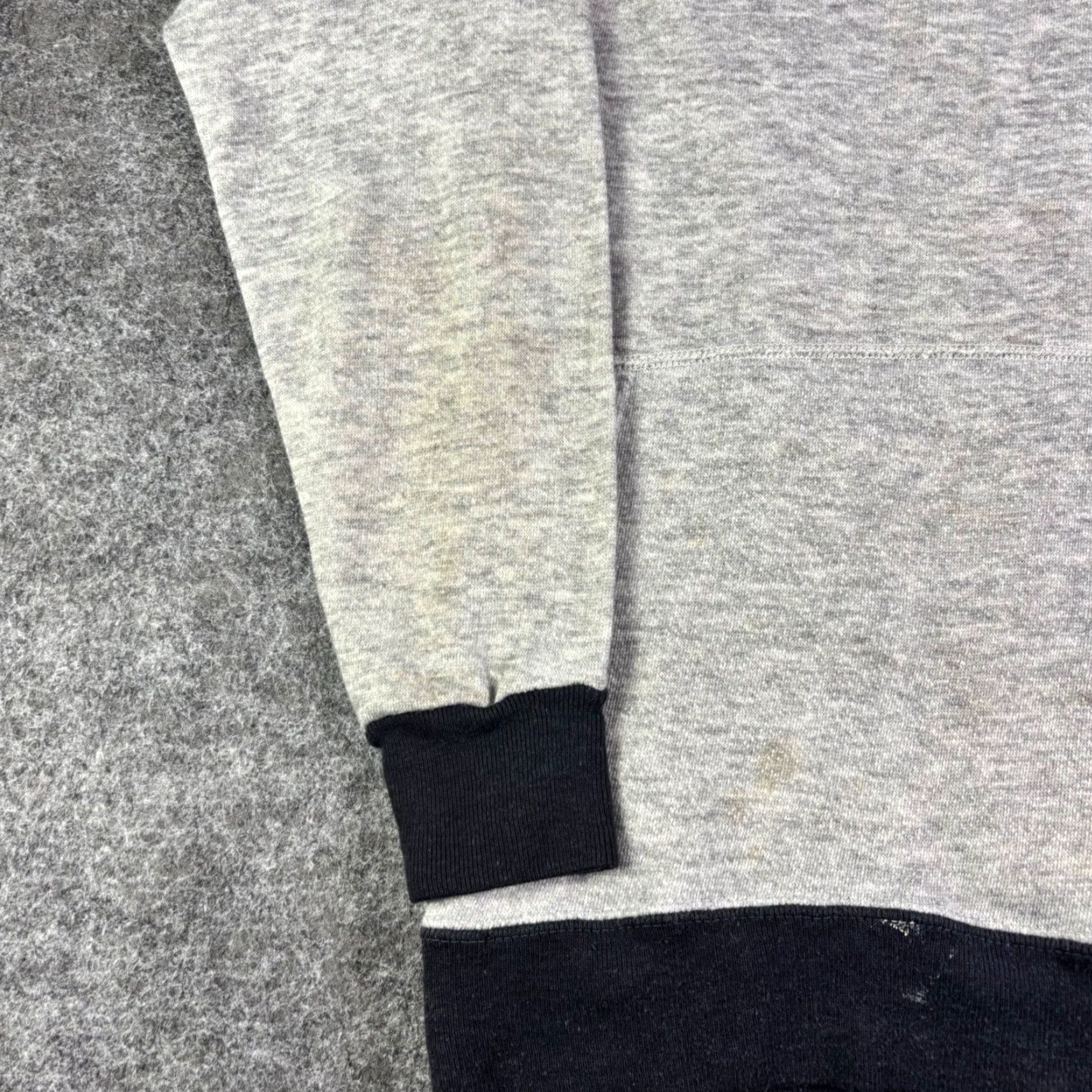 McGregor VINTAGE MacGregor Hoodie Mens S Gray Navy Raglan Pullover Sweatshirt Hooded Adjustable Crew Neck Size US S / EU 44-46 / 1 - 7 Thumbnail