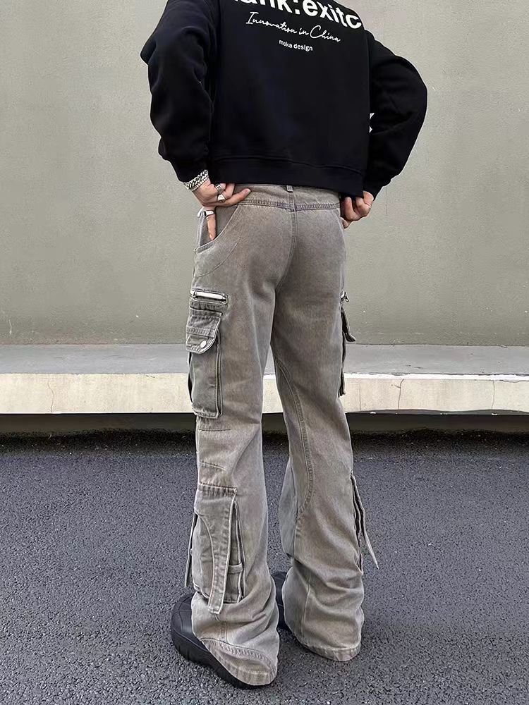 Japanese Brand × Jean Vintage Heavyweight Gunmetal Workwear Jeans Size US 30 / EU 46 - 2 Thumbnail