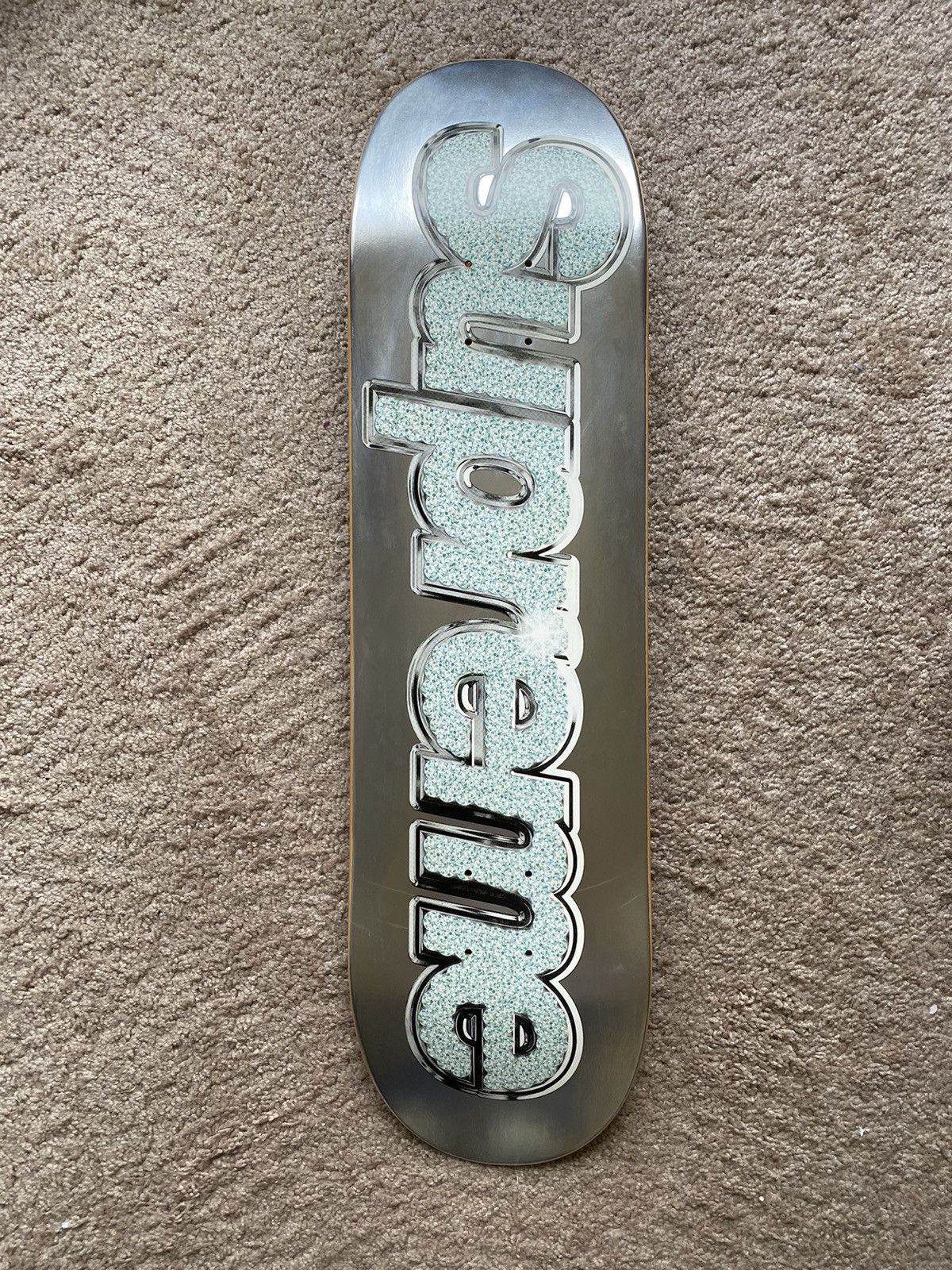 Supreme Supreme bling skate deck silver 2013 authentic Size ONE SIZE - 1 Thumbnail