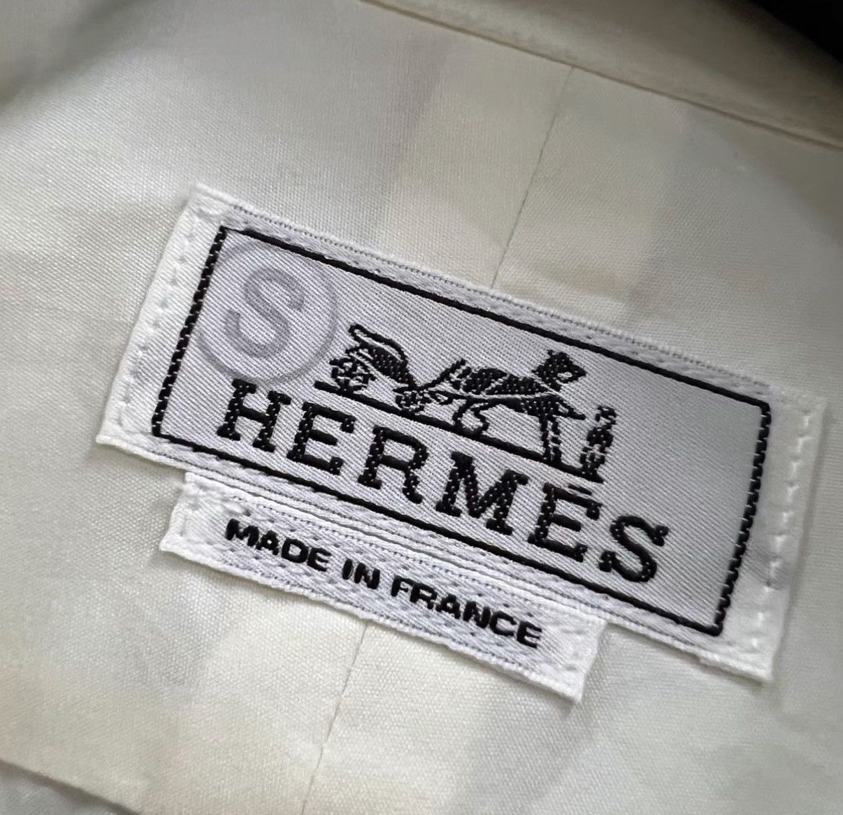 Hermes Hermès Off-white Spliced Shirt J41 Size US L / EU 52-54 / 3 - 4 Thumbnail