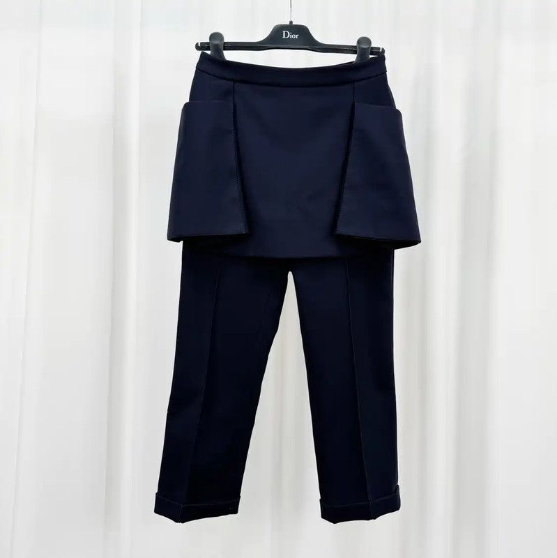Dior Dior Black Cotton Casual Trousers for Women 0089 Size 28" / US 6 / IT 42 - 1 Thumbnail