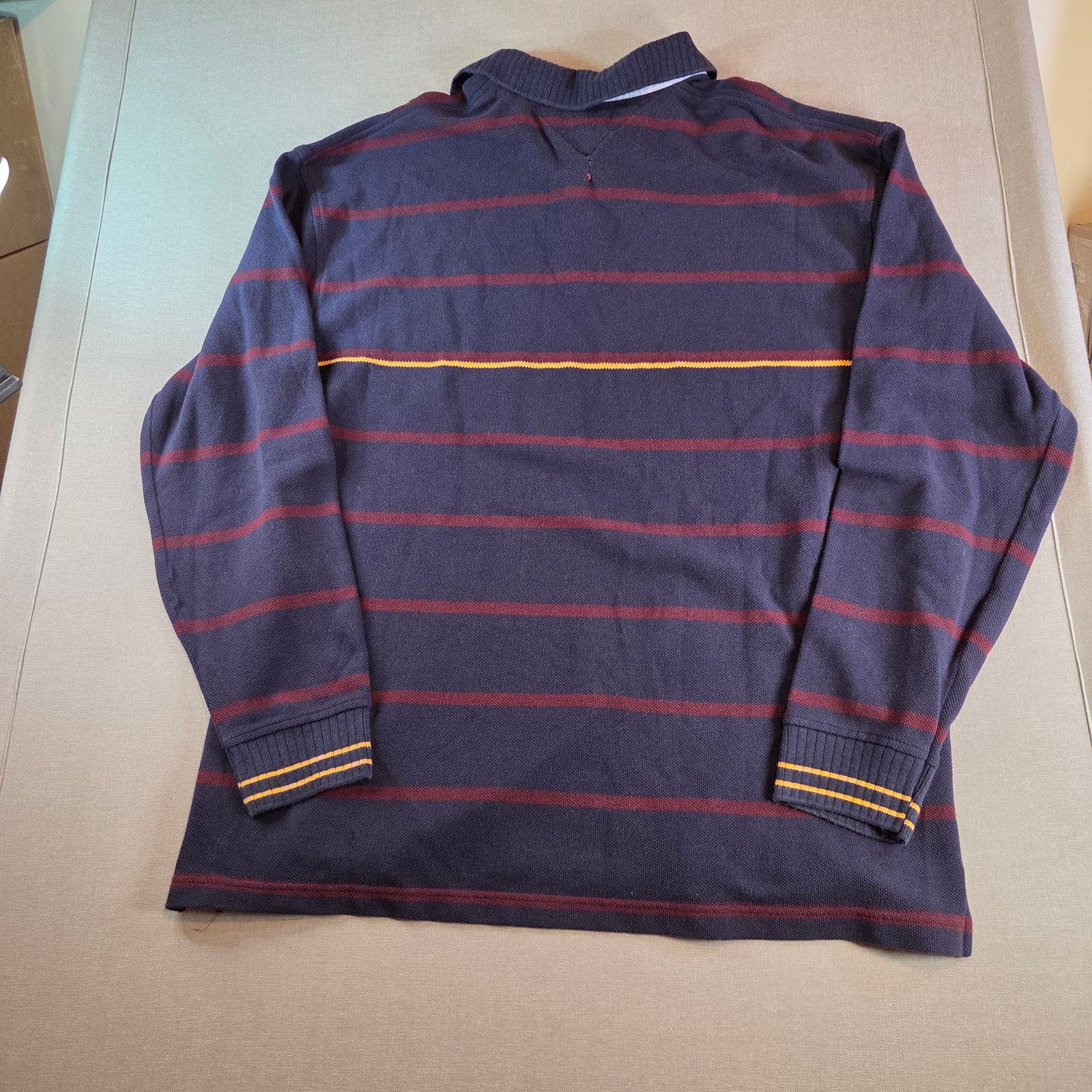 Tommy Hilfiger Tommy Hilfiger XXL Striped Sweater Navy Red Yellow Size US XXL / EU 58 / 5 - 2 Thumbnail