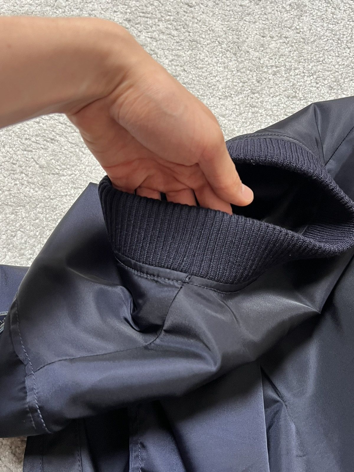 Prada Prada Triangle Logo Blue Nylon Bomber Size M Size US M / EU 48-50 / 2 - 8 Thumbnail
