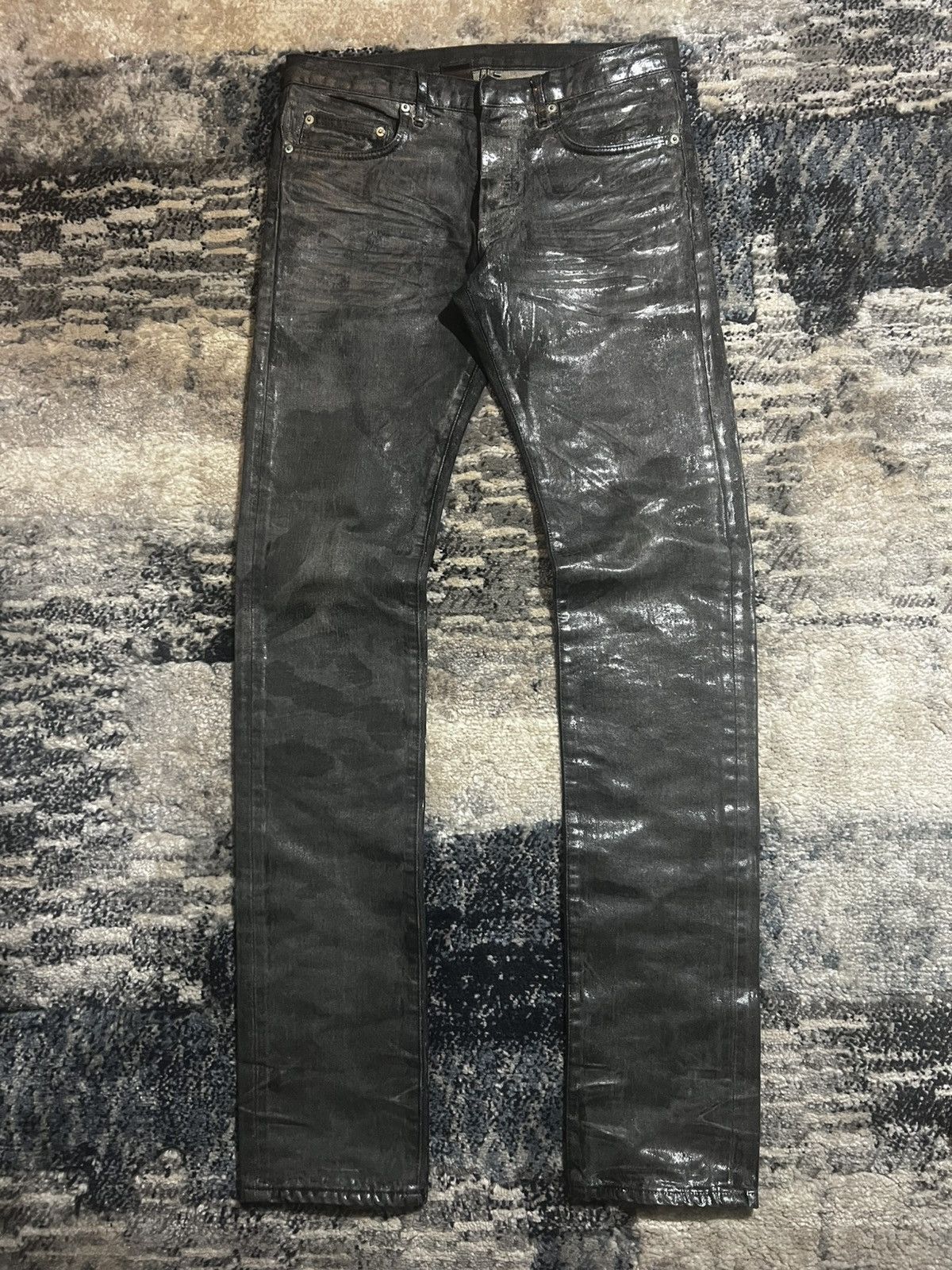 Dior × Hedi Slimane Dior Hedi Slimane AW05 Black Luster Wax Denim In The Morning Size US 32 / EU 48 - 1 Thumbnail