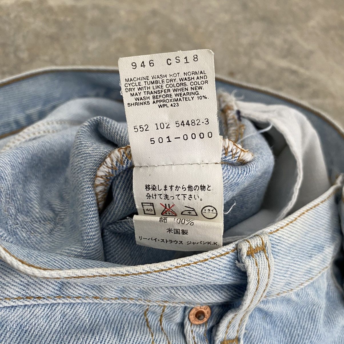 Levi's Vintage 90’s Levis 501 Faded Light Blue Distressed Jeans Size US 30 / EU 46 - 16 Thumbnail