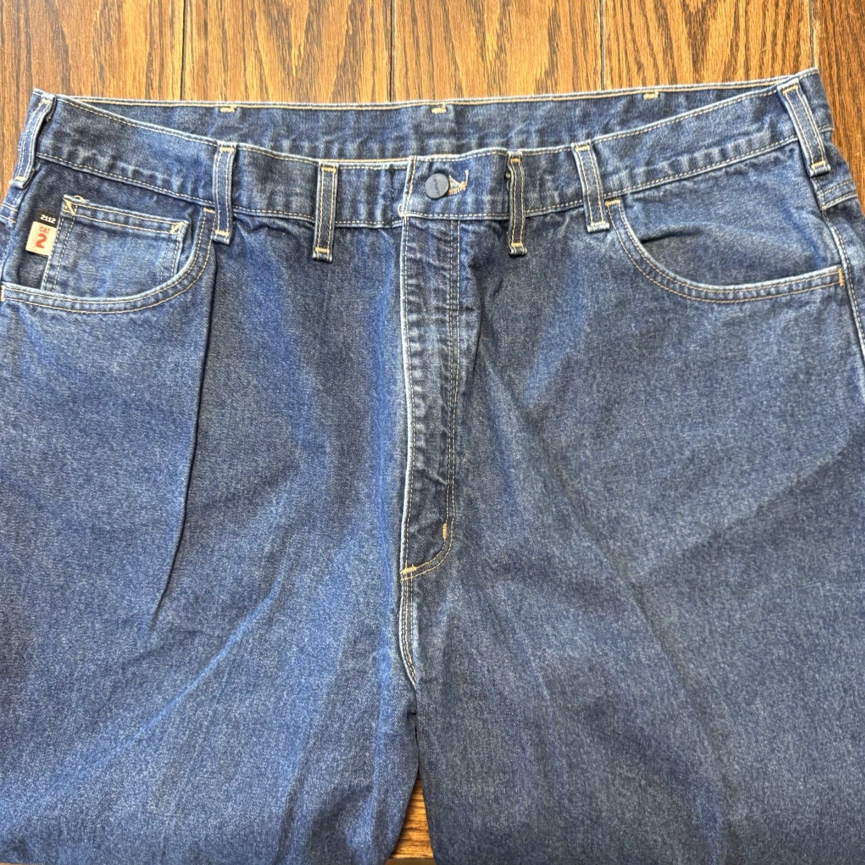 Carhartt VINTAGE Carhartt Jeans Mens 44x32 Flame-Resistant FR Work Denim 5-Pocket Relaxed Straight Blue 1990s Mens Size US 44 / EU 60 - 4 Thumbnail