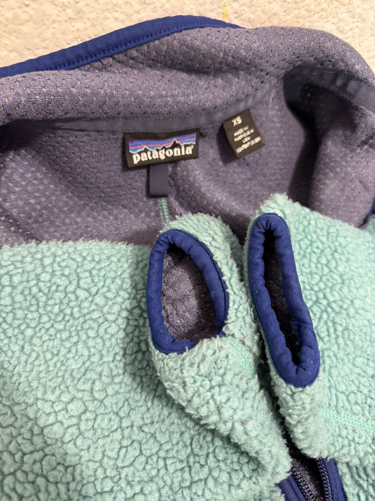 Patagonia PATAGONIA BABY RETRO PILE CARDIGAN 1993 RARE GLACIER BLUE Size US XS / EU 42 / 0 - 6 Thumbnail