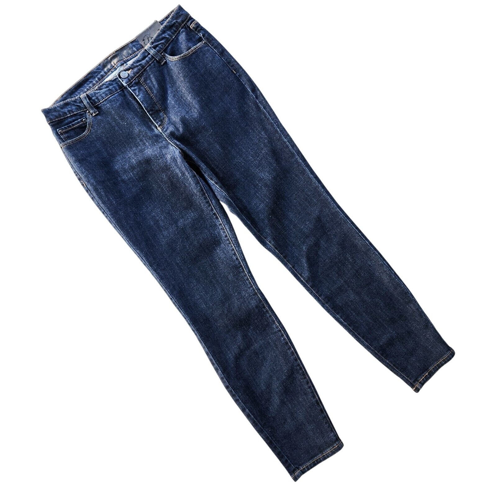 The Unbranded Brand Blue Revival Women Blue Dark Wash Skinny Jeans Size 30 Size 30" / US 8 / IT 44 - 1 Thumbnail