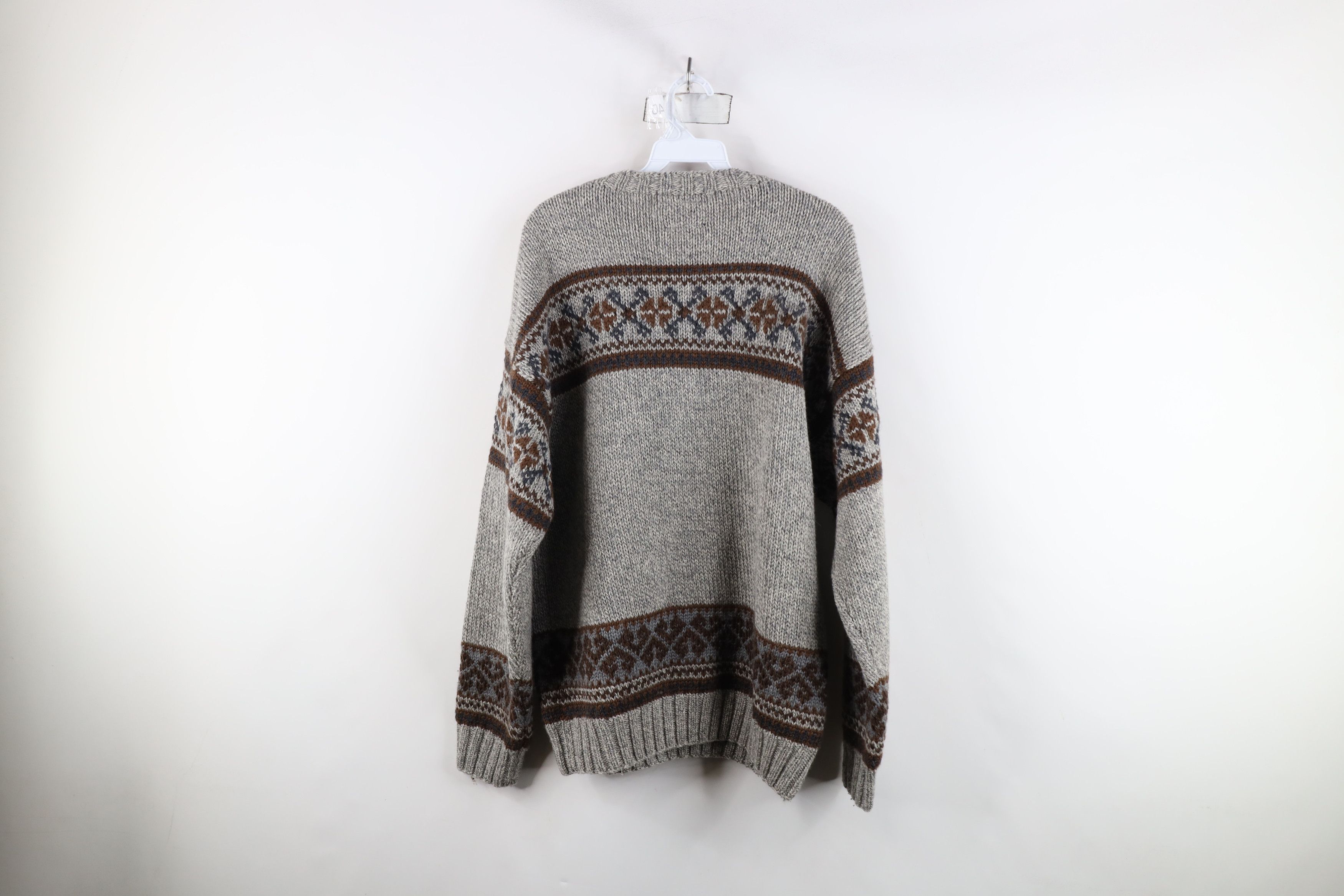 Tommy Hilfiger × Vintage Vintage 90s Tommy Hilfiger Knit Reindeer Fair Isle Sweater Size US M / EU 48-50 / 2 - 10 Thumbnail