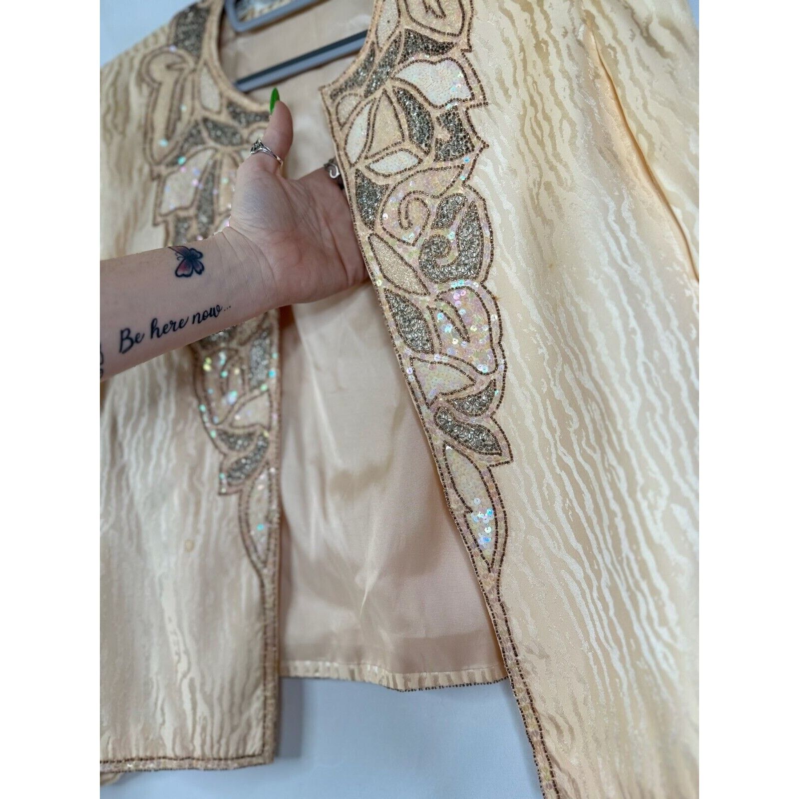 Vintage Vintage D'ore Women's 3 Piece Embroidered Peach Skirt Set Size M / US 6-8 / IT 42-44 - 10 Thumbnail