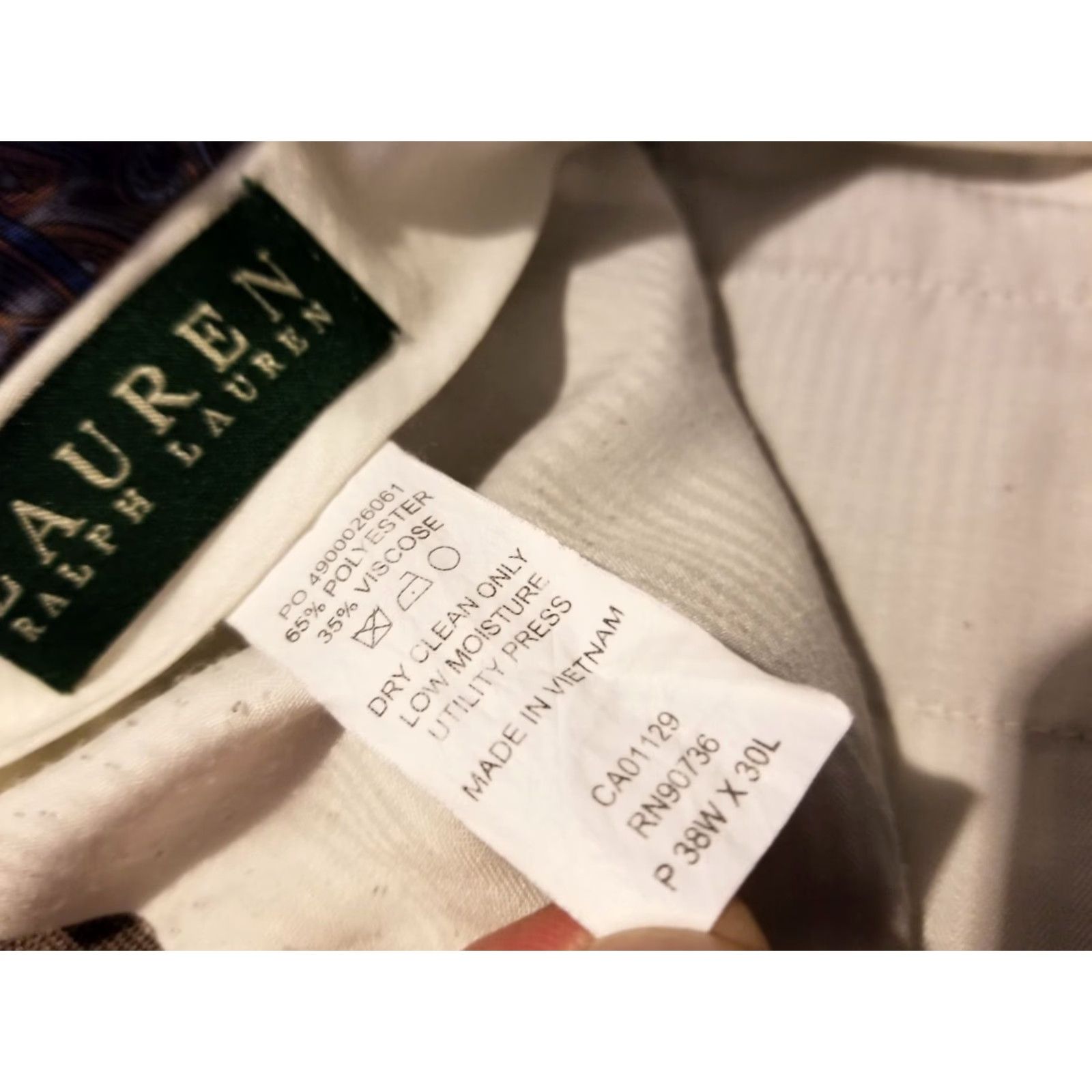 Polo Ralph Lauren Polo Ralph Lauren Dress Pants Mens 38x30 Khaki Beige Chino Slack Trousers Regular Inseam 30 Size US M / EU 48-50 / 2 - 5 Thumbnail