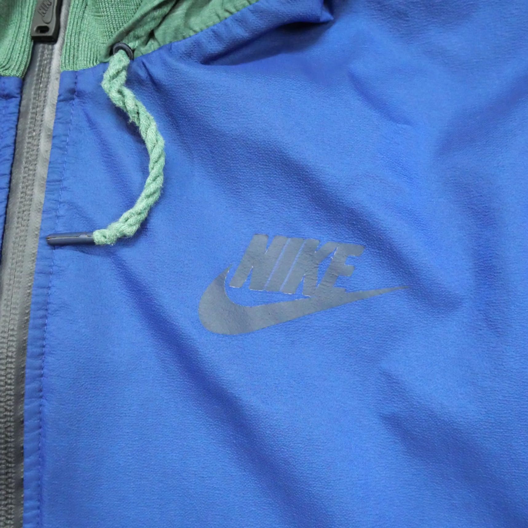 Nike Nike Jacket Womens Medium Green Blue Track Hooded Windbreaker Full Zip Size M / US 6-8 / IT 42-44 - 2 Thumbnail