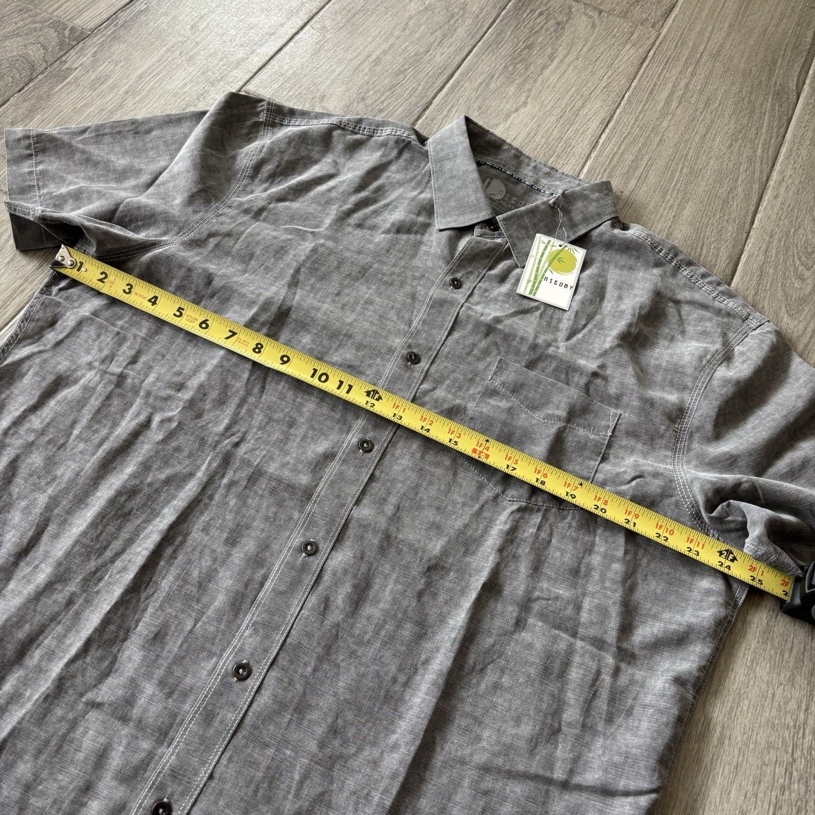 Other Nicoby Linen Blend Shirt Button Up Grey Men’s XXL NWT Size US XXL / EU 58 / 5 - 8 Thumbnail
