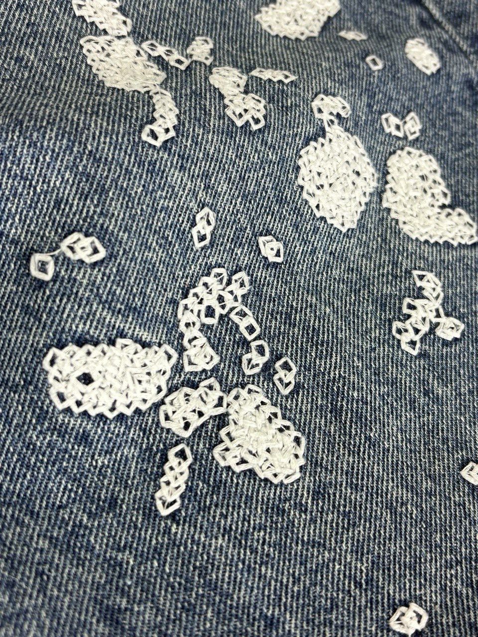 Fugazi Fugazi Chain Splatter Jeans Dark Washed Size US 32 / EU 48 - 13 Thumbnail