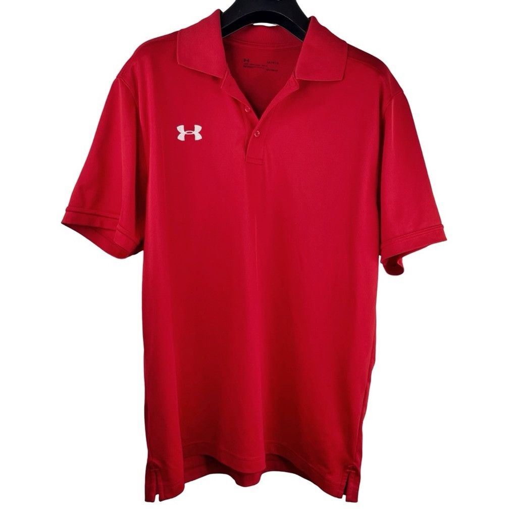 Under Armour UNDER ARMOUR NWOT HEATGEAR Men’s Polyester Red Polo Tshirt L Size US L / EU 52-54 / 3 - 1 Thumbnail