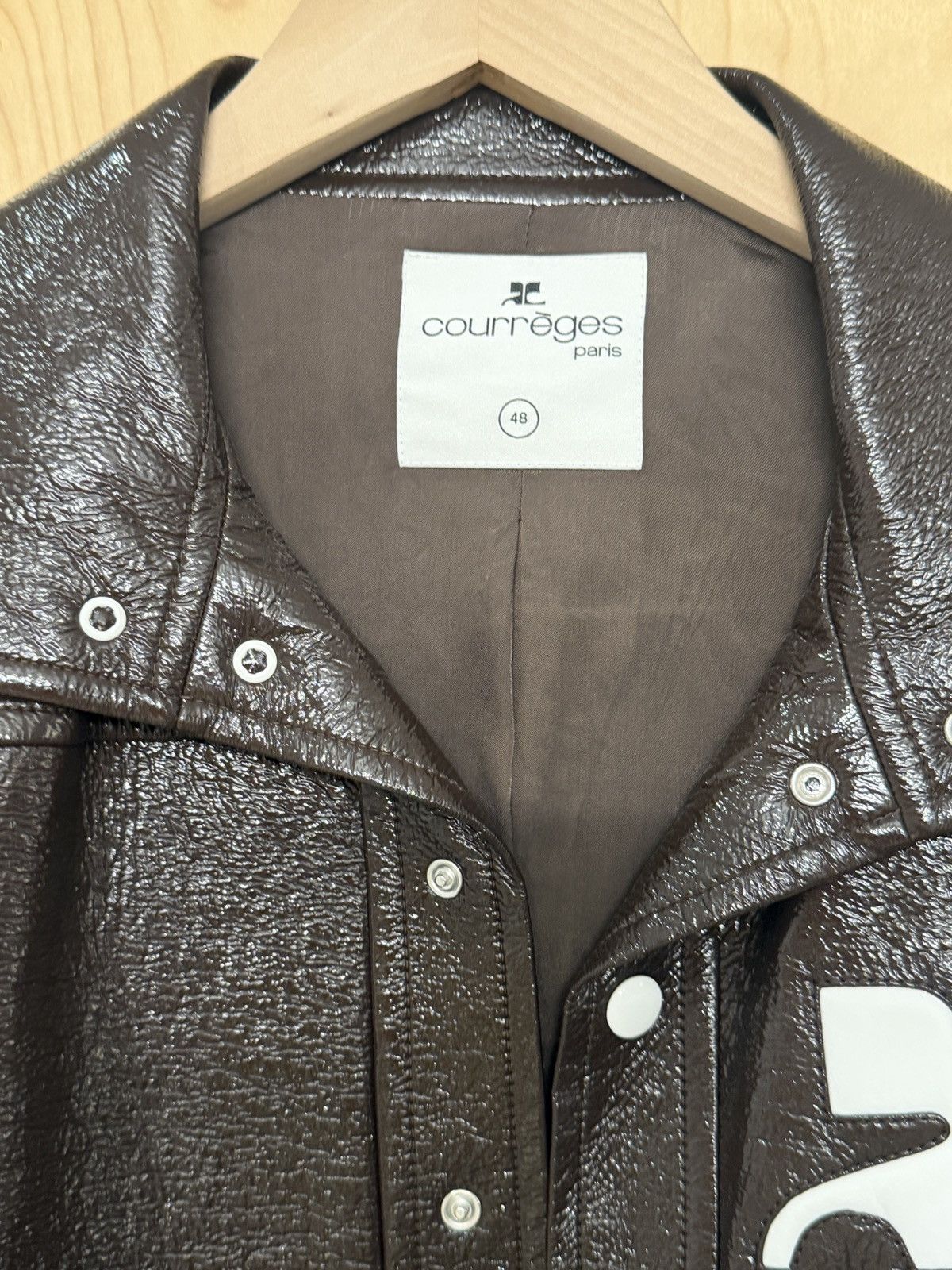 Courreges COURREGES MENS BROWN RE-EDITION VINYL JACKET Size US M / EU 48-50 / 2 - 5 Thumbnail