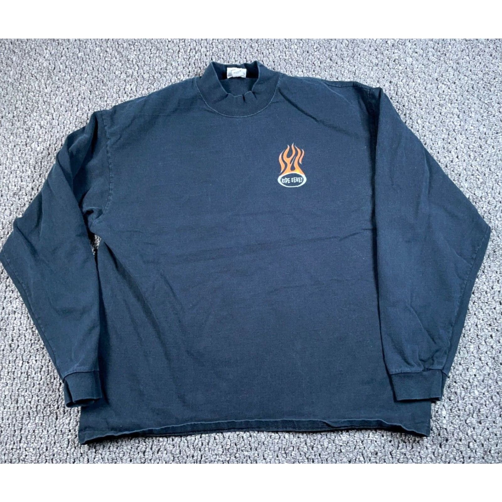 Anvil VINTAGE Anvil Michigan Ride Seney Snowmobile Long Sleeve T-Shirt Adult XL Black Graphic Print Retro Mens Size US XL / EU 56 / 4 - 2 Thumbnail