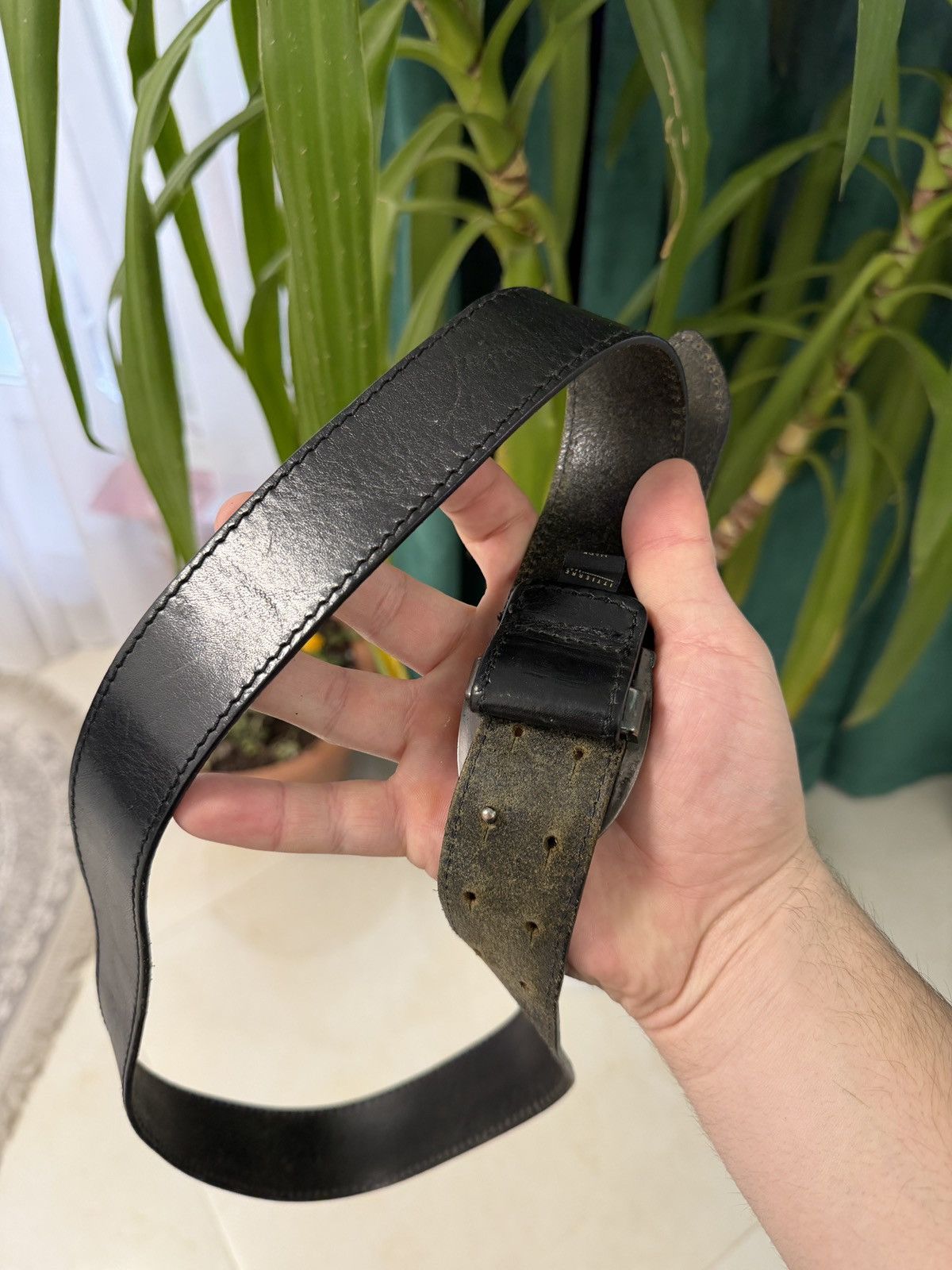 Just Cavalli Vintage leather shine avant garde roberto just cavalli belt Size ONE SIZE - 6 Thumbnail