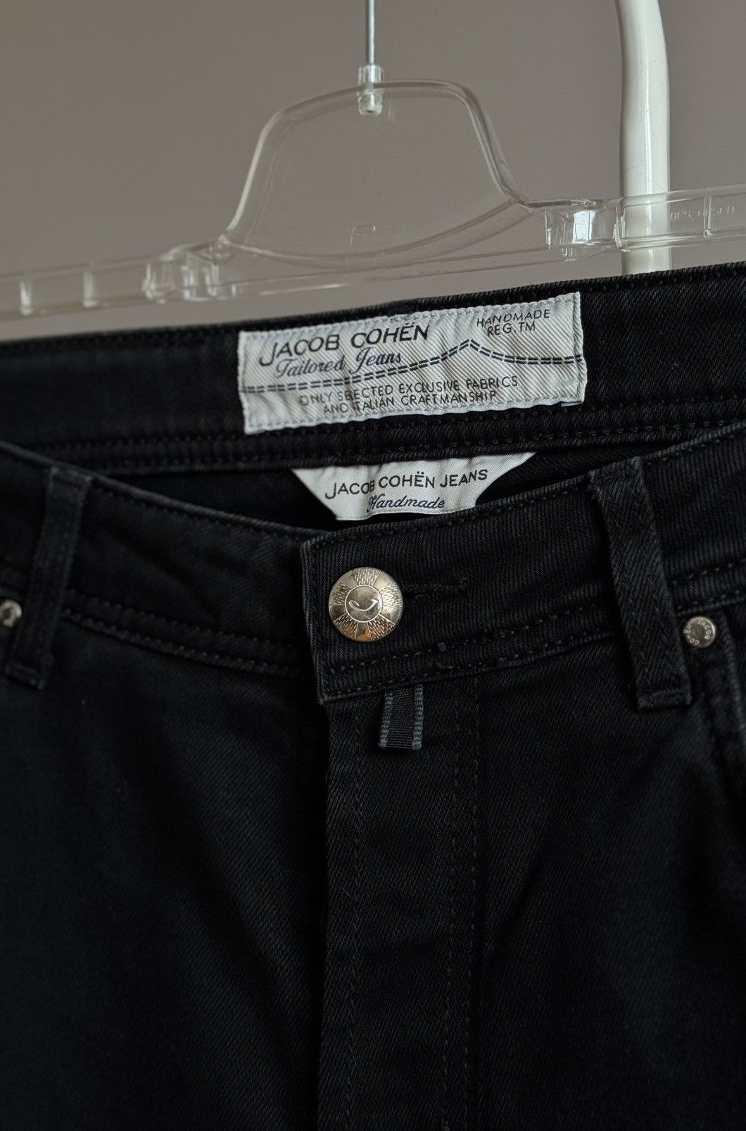 Jacob Cohen Jacob Cohen Black Slim Fit Stretch Jeans Denim Pants 31-33 Size US 33 - 4 Thumbnail