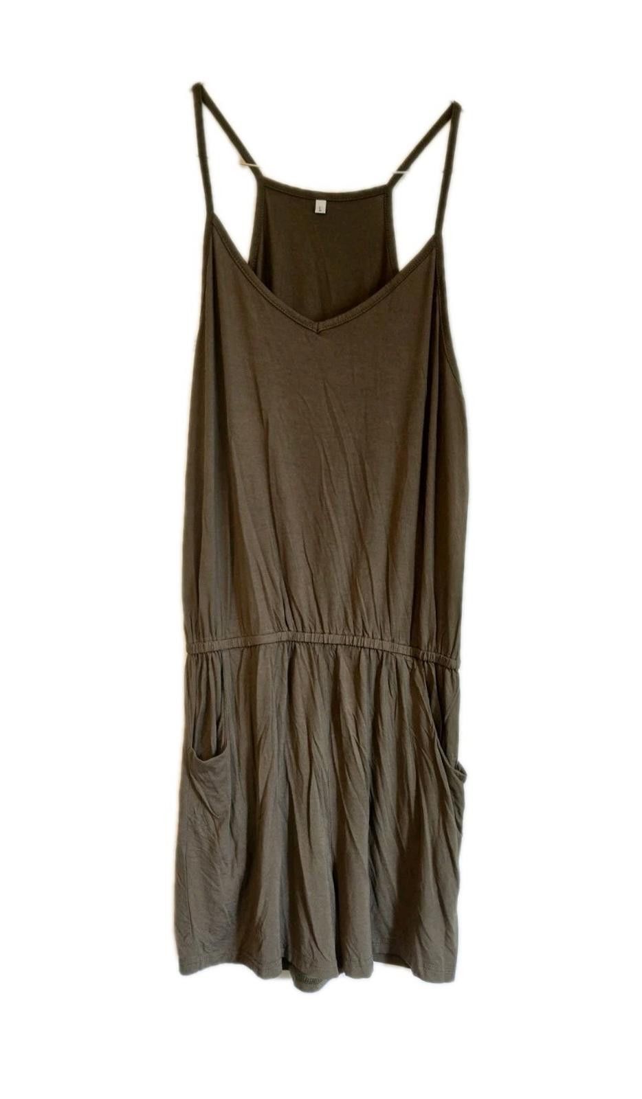 The Unbranded Brand Womens Sleeveless Spaghetti Strappy Romper Shorts 1 Pc Olive Size 36" / US 14 / IT 50 - 1 Thumbnail