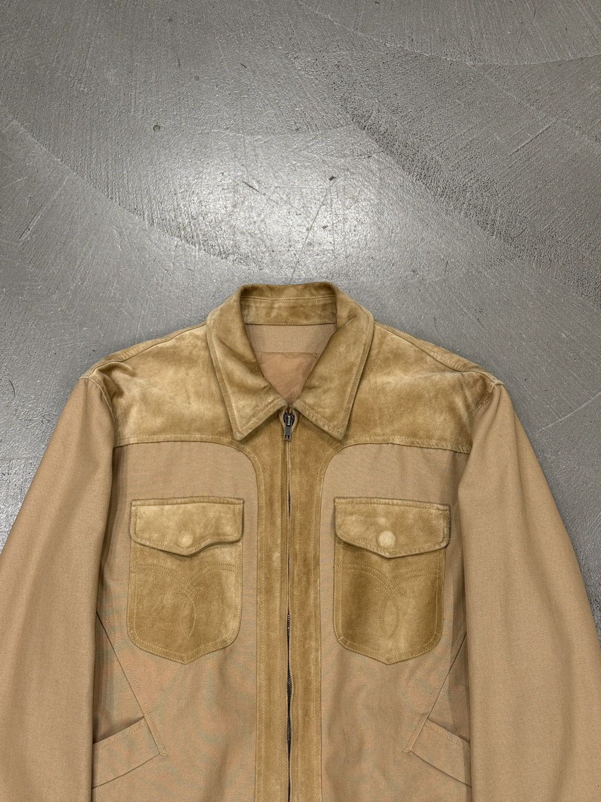 Gucci S/S2004 Gucci Tom Ford runway western suede leather jacket Size US L / EU 52-54 / 3 - 7 Thumbnail
