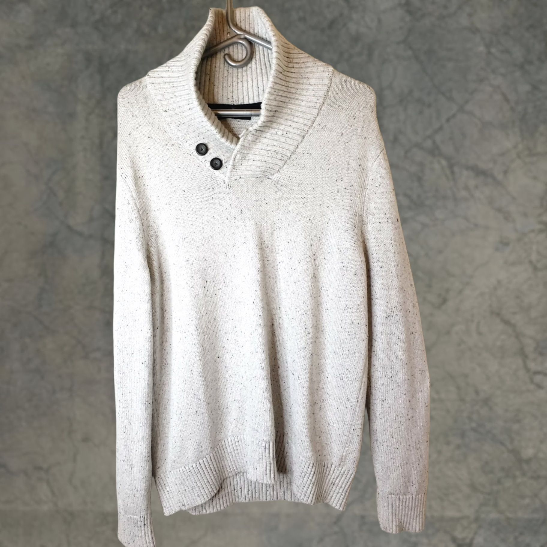 Banana Republic Banana Republic Sweater Men Large Beige Cowl Shawl Neck Buttons Pullover Knit Wool Regular Size L Size US L / EU 52-54 / 3 - 1 Thumbnail