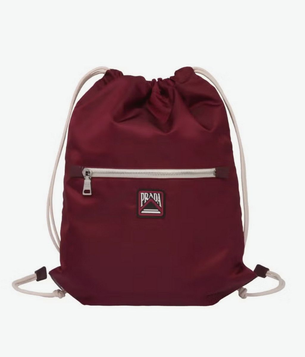 Prada PRADA burgundy Tessuto nylon drawstring backpack Size ONE SIZE - 1 Thumbnail