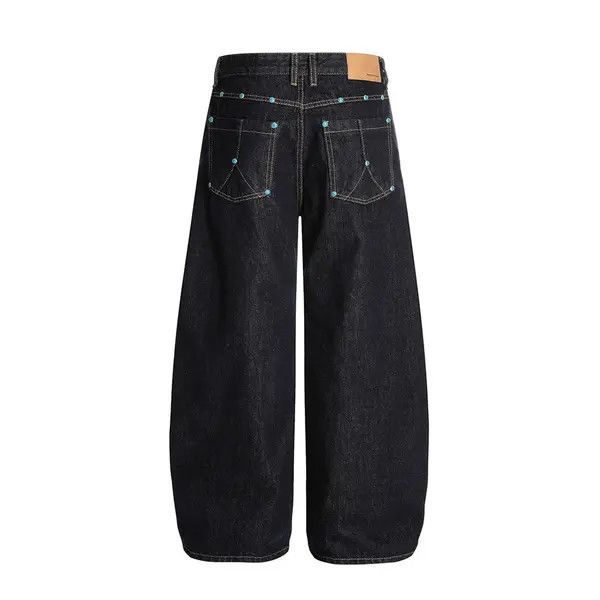 Vintage Asaoka x zai Men's high street loose wide-leg scimitar jeans Size US 32 / EU 48 - 2 Thumbnail