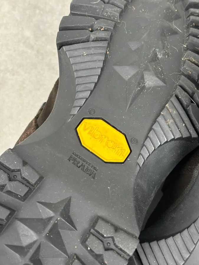 Prada 2000s Prada Brown Suede Leather Velcro Boots Size US 7 / EU 40 - 14 Thumbnail