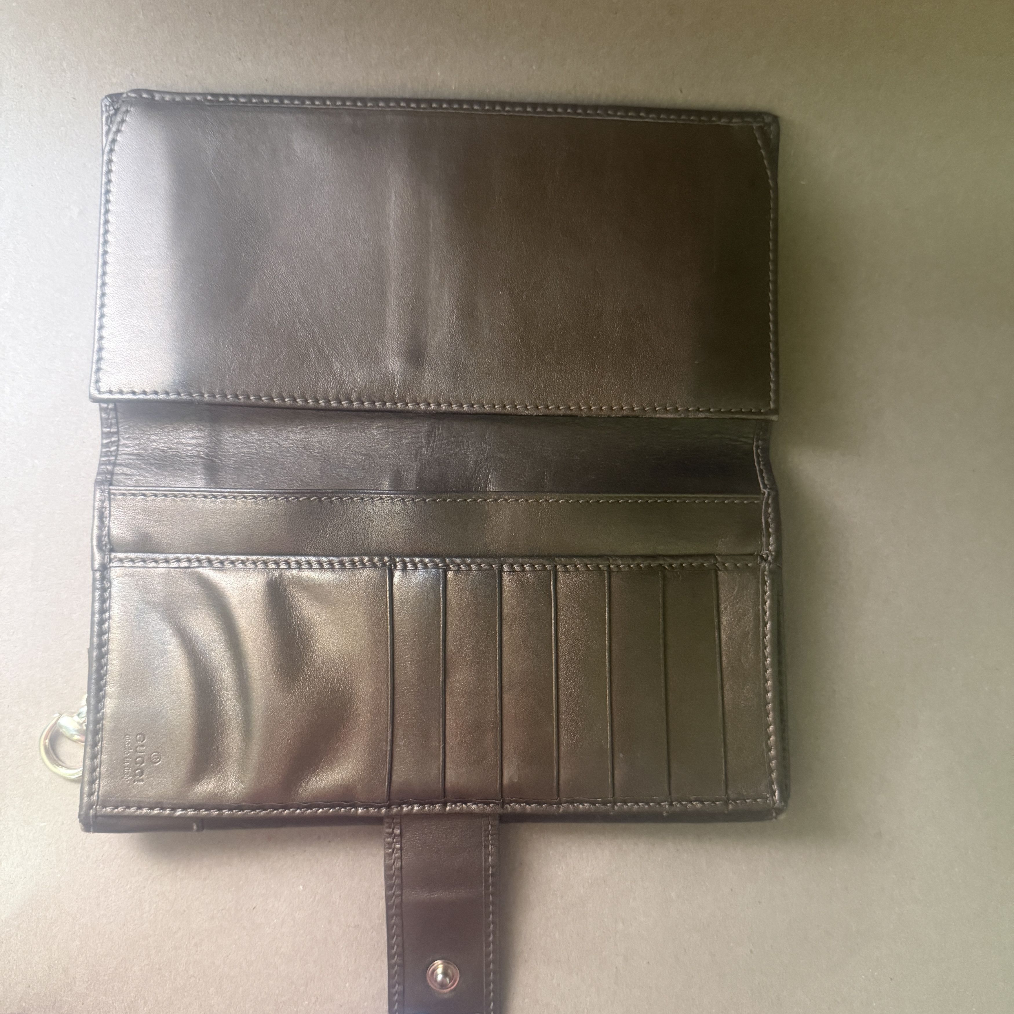 Gucci Gucci Embossed Brown Leather Wallet Size ONE SIZE - 6 Thumbnail