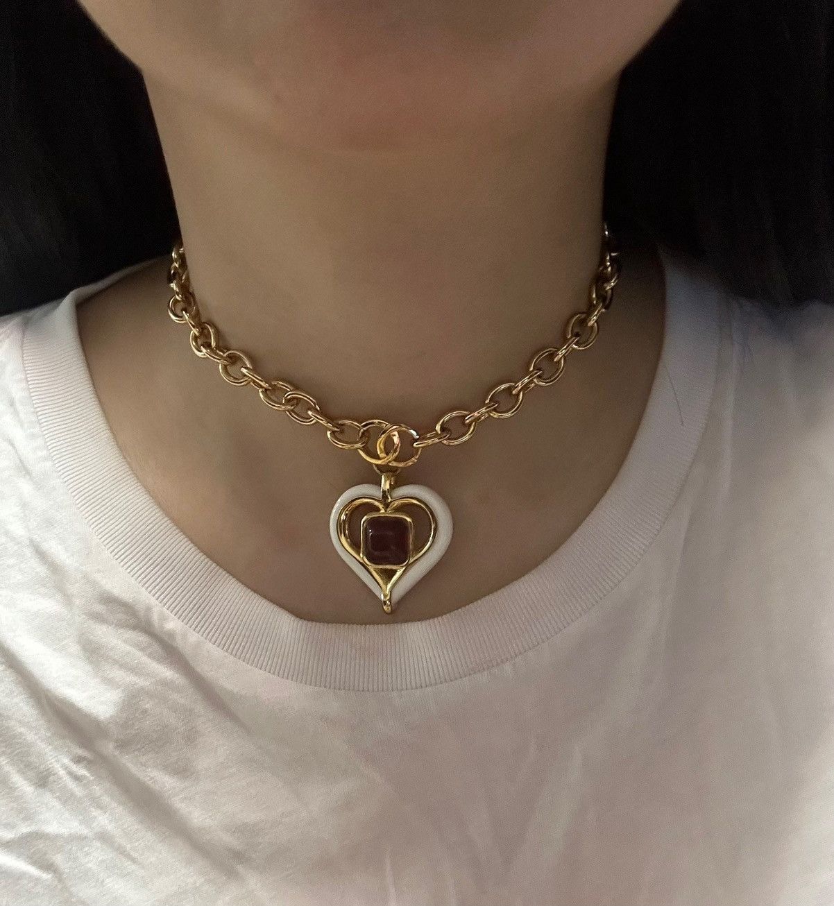 Chanel Chanel Heart Necklace Choker Size ONE SIZE - 7 Thumbnail
