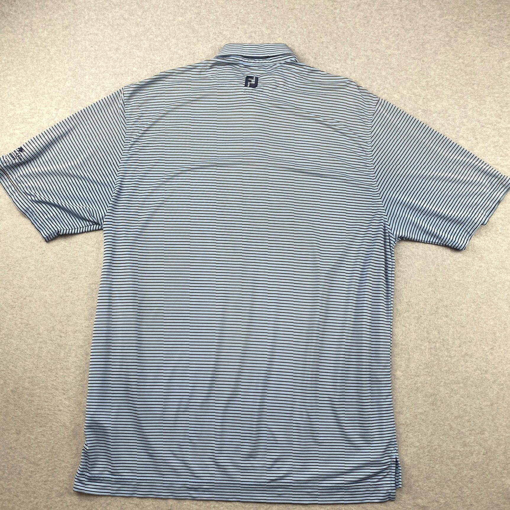 Vintage FJ Foot Joy Polo Shirt Mens XL Blue Striped Golf Size US XL / EU 56 / 4 - 5 Thumbnail