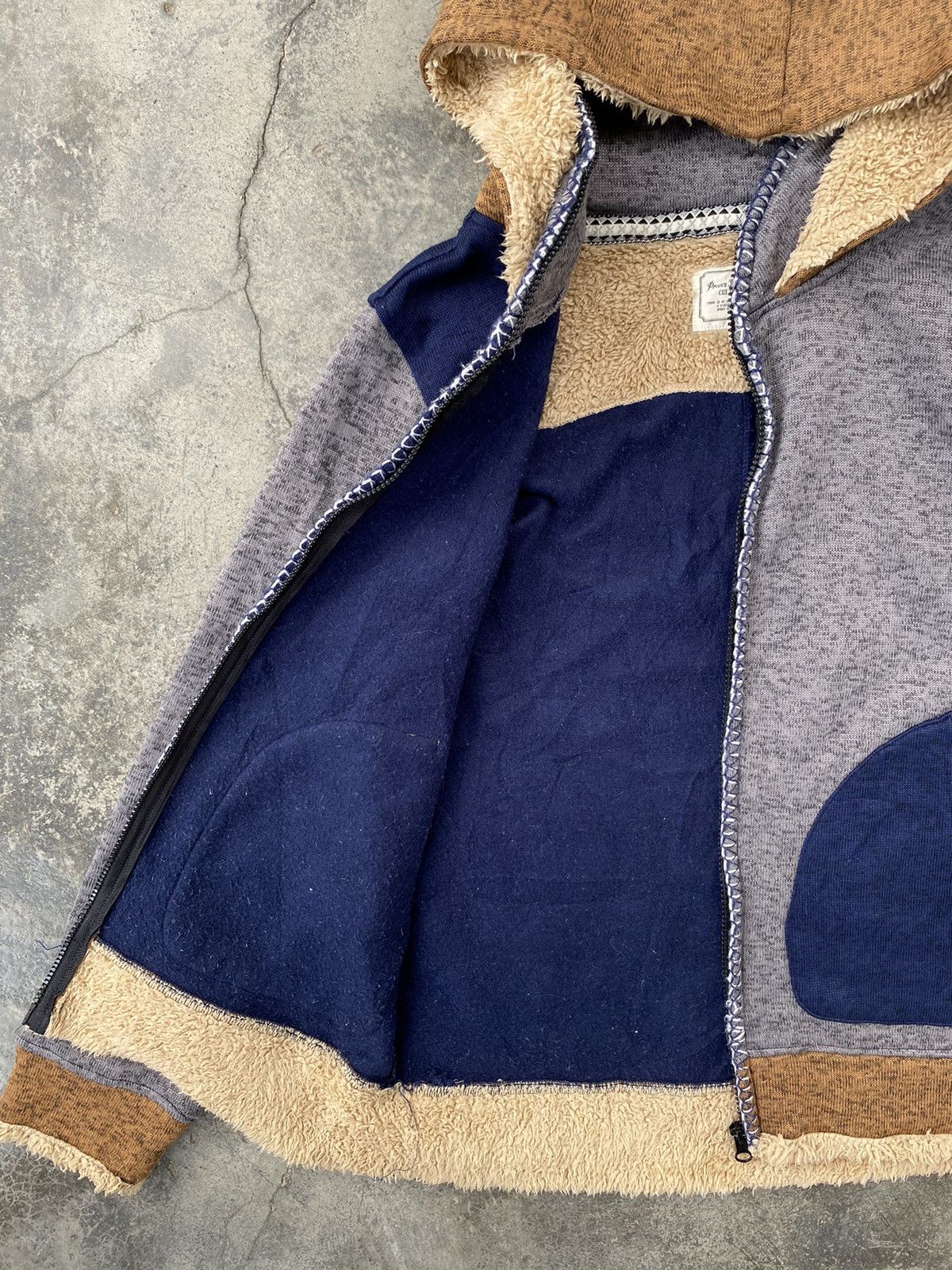 Japanese Brand Rare🔥Vintage 90s Patchwork Hoodie Full Zippup Size US M / EU 48-50 / 2 - 10 Thumbnail