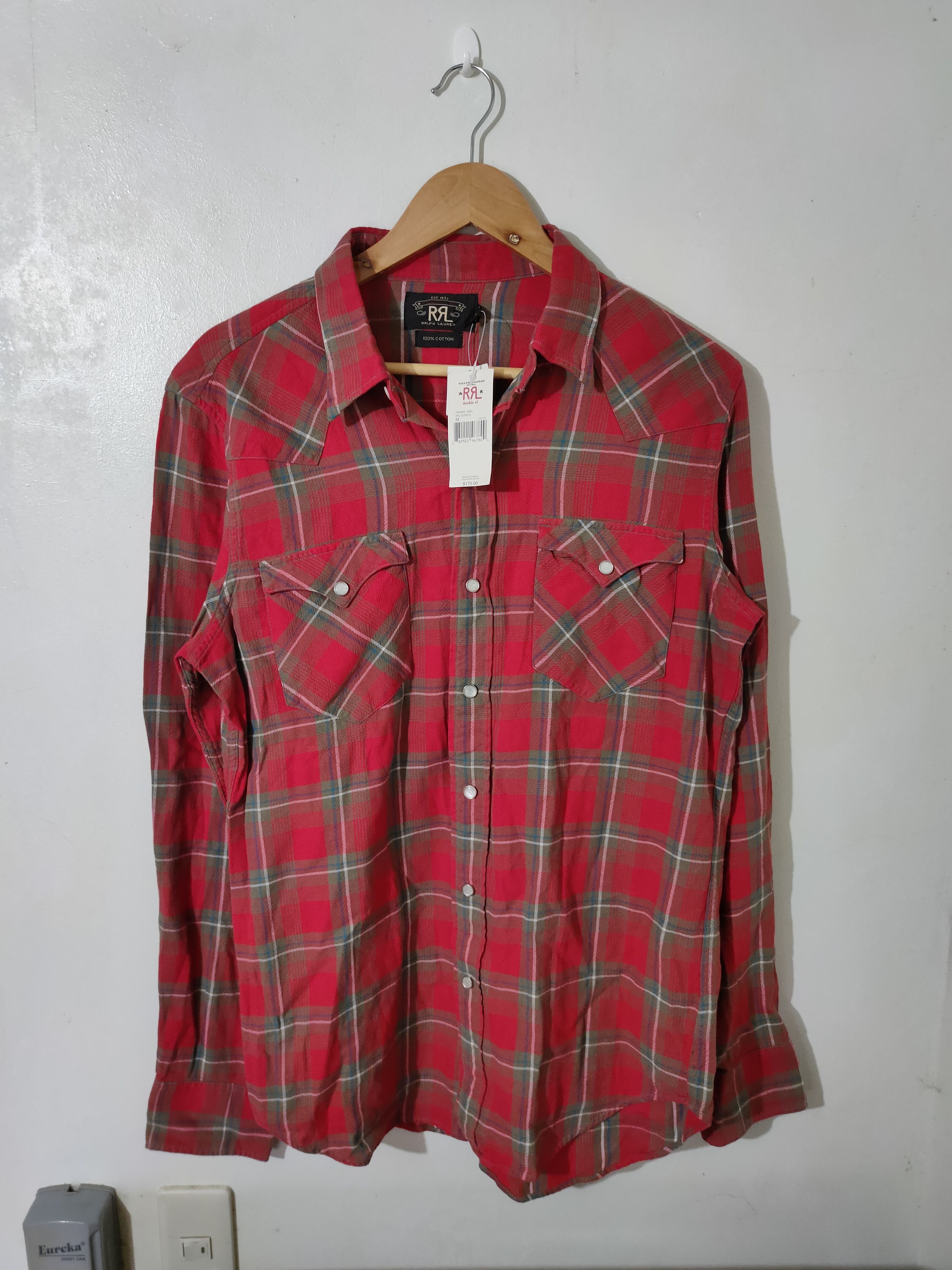 image of Rrl Ralph Lauren Rrl - Double Rl - Red Flannel, Men's (Size Medium)