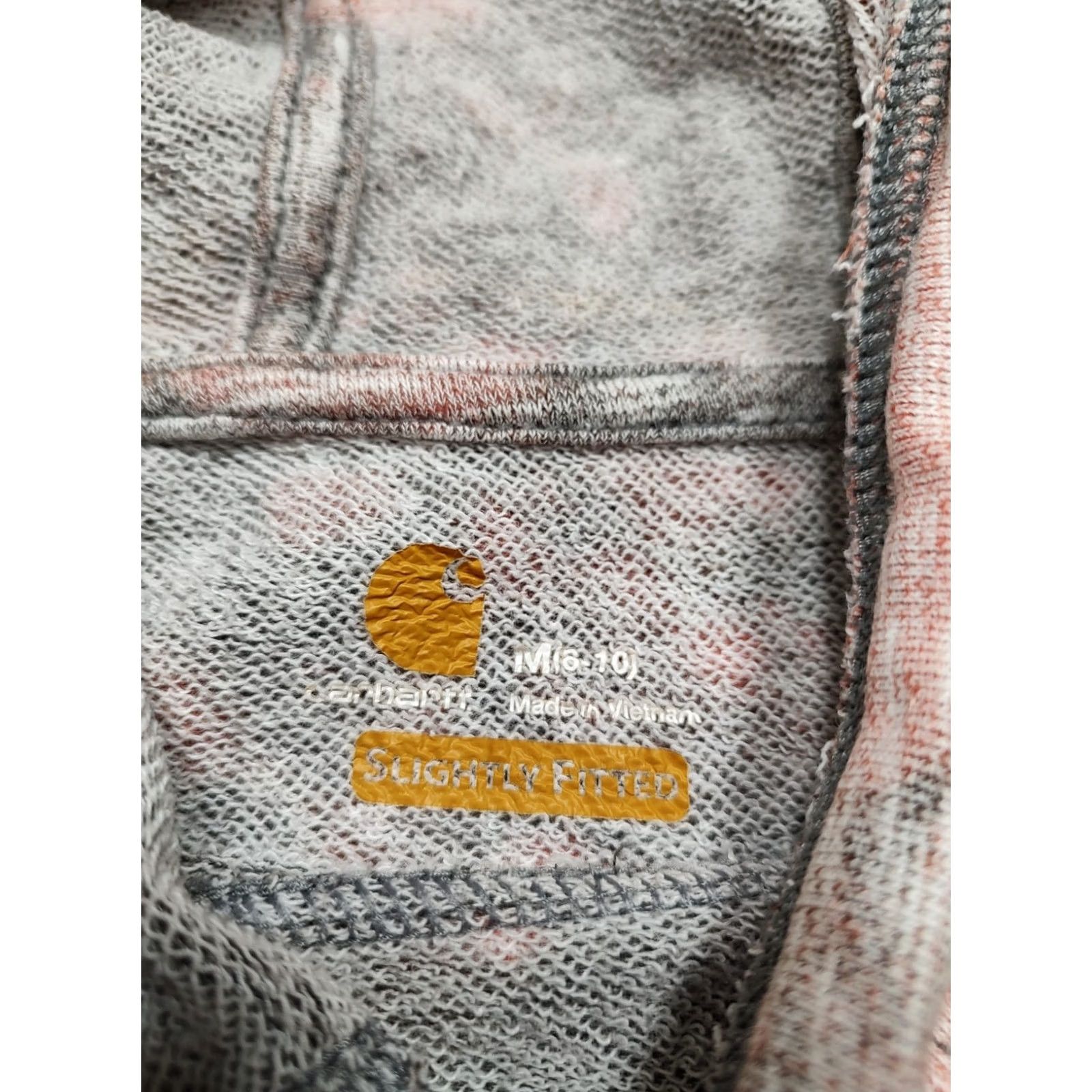 Carhartt Carhartt Womens Medium Fitted Pullover Hoodie Sweatshirt Acid Wash Tie Dye Gray Size M / US 6-8 / IT 42-44 - 4 Thumbnail