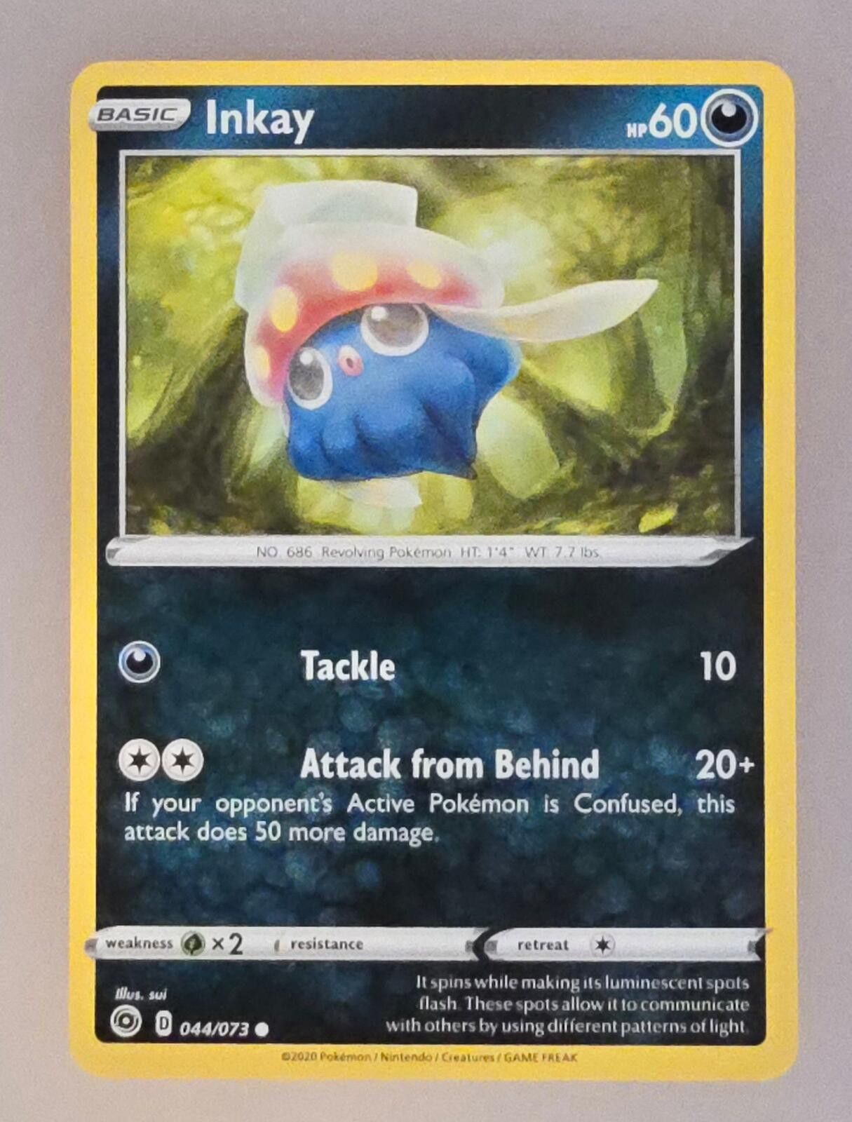 Pokemon Pokémon Inkay card from the 2020 Champion's Path expansion Size ONE SIZE - 1 Thumbnail