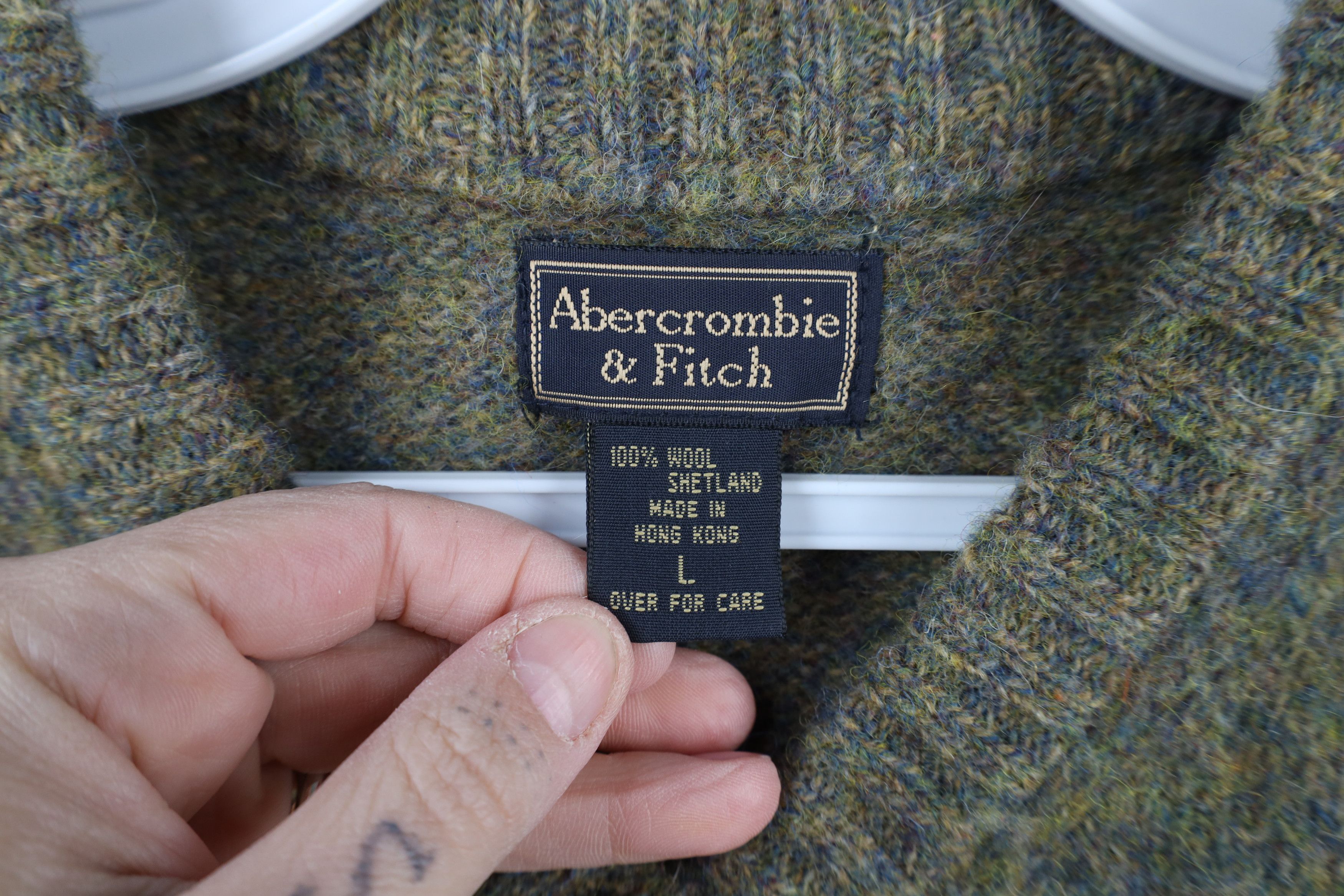 Abercrombie & Fitch × Vintage Vintage 90s Abercrombie & Fitch Wool Knit Fair Isle Sweater Size L / US 10 / IT 46 - 3 Thumbnail