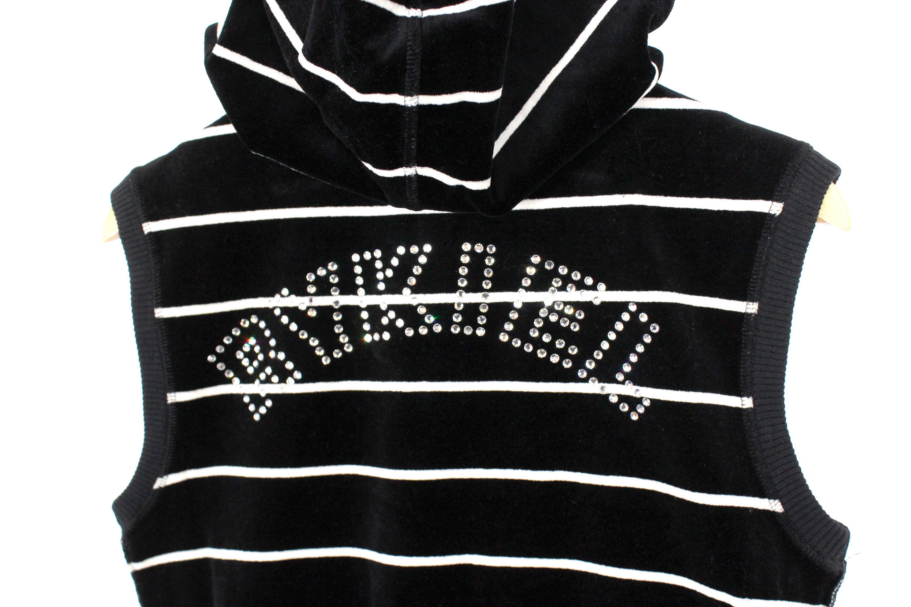 Sonia Rykiel SONIA RYKIEL Swarovski Embellished Crystal Logo Hoodie Y2K Size S / US 4 / IT 40 - 5 Thumbnail