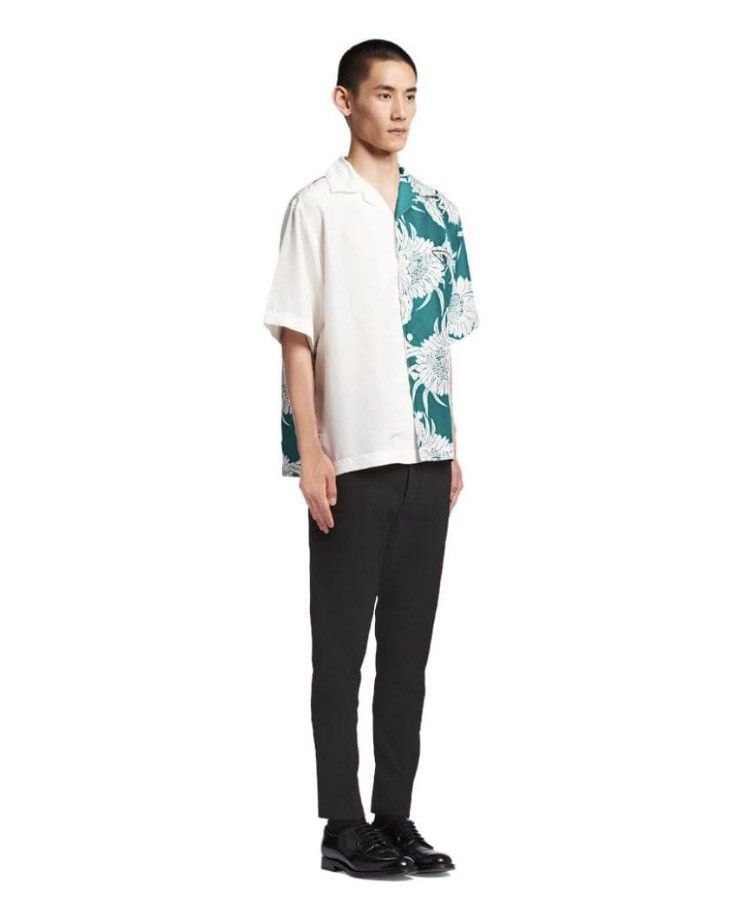 Prada Plada Double Match SS21 Silk Twill Hawaiian Bowling Shirts Size US S / EU 44-46 / 1 - 3 Thumbnail
