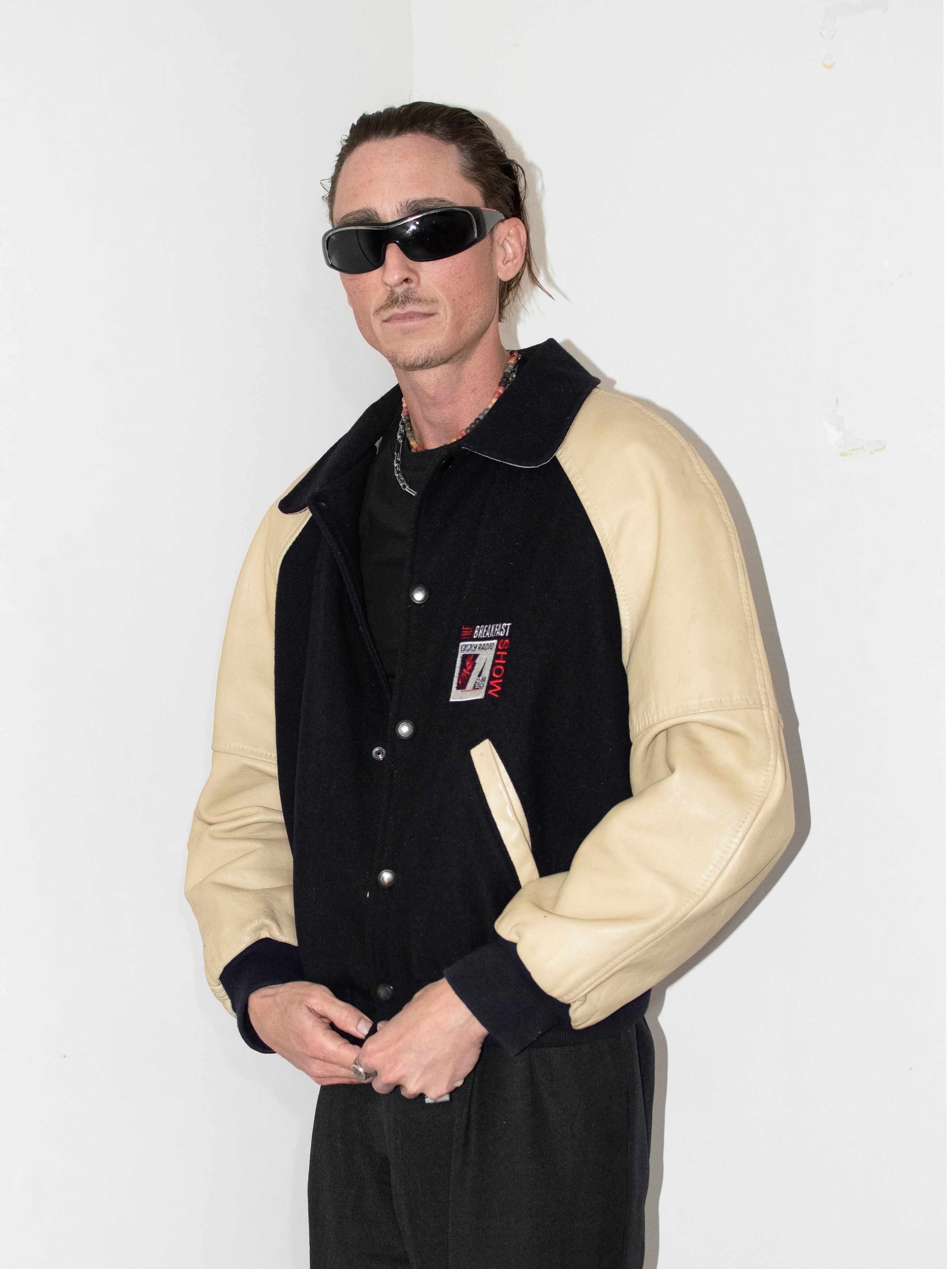 Japanese Brand × Vintage Vintage BBC 1980s Rare Cream leather & Wool Bomber jacket Size US M / EU 48-50 / 2 - 2 Thumbnail