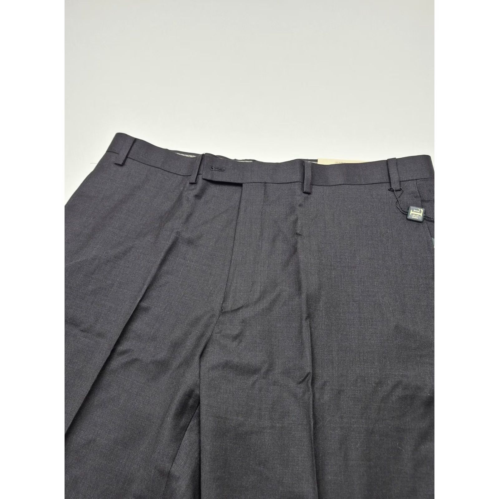 Ralph Lauren VTG Lauren Ralph Lauren Suit Pants Mens 38x34 Gray Wool Flat Front Dress Pants Size 38R - 2 Thumbnail
