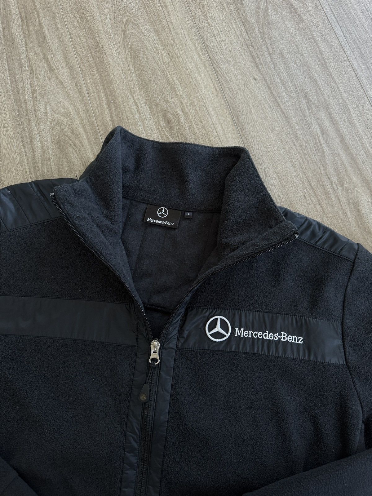 Mercedes-Benz Mercedes Benz Fleece Padded Zip Up Jacket Black Size US L / EU 52-54 / 3 - 4 Thumbnail