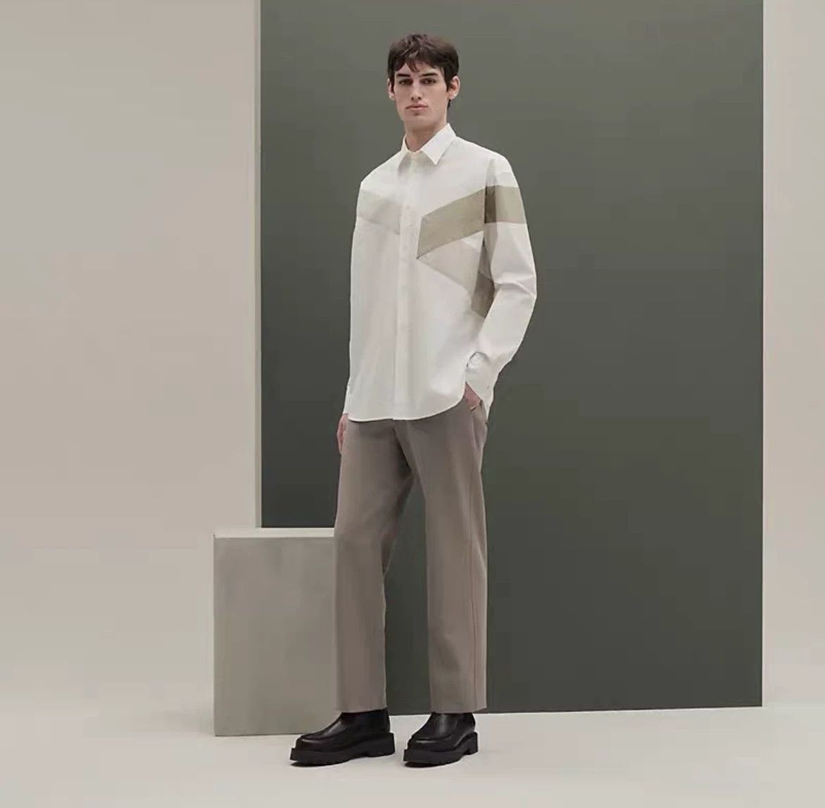 Hermes Hermes white long sleeve shirt size 38 Size US S / EU 44-46 / 1 - 6 Thumbnail