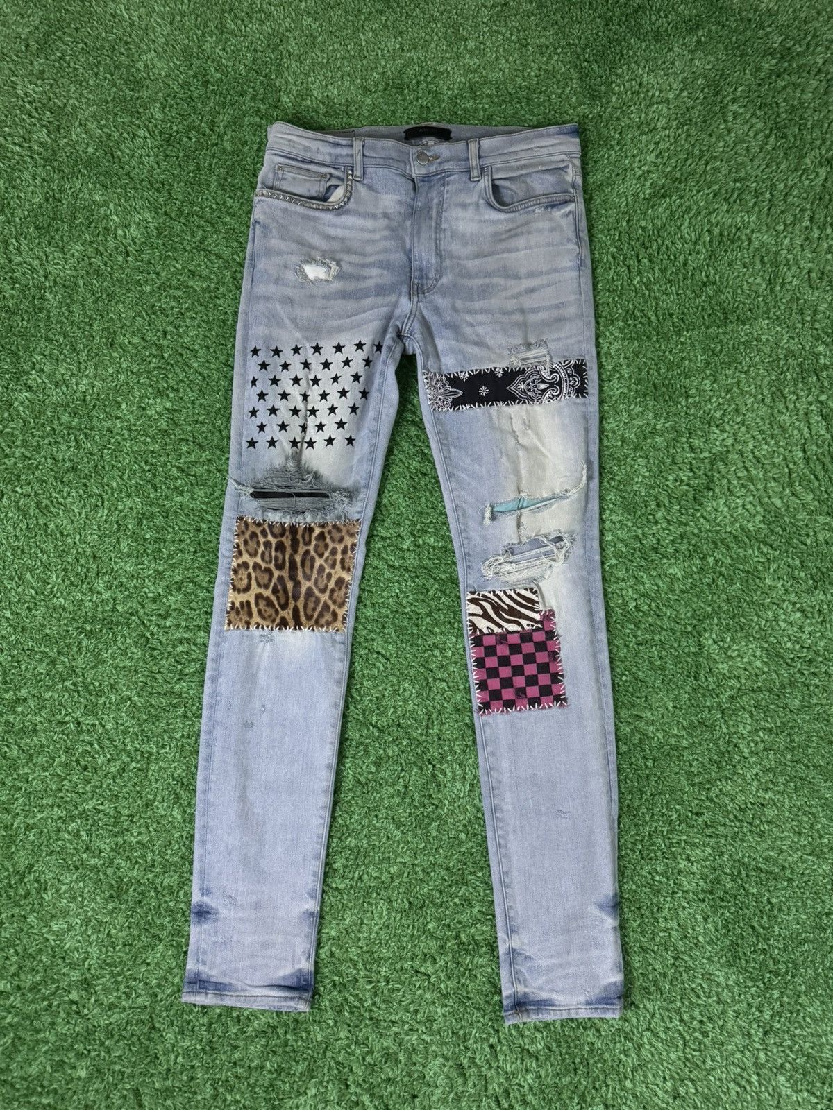 Amiri Amiri art patch denim Size US 34 / EU 50 - 1 Thumbnail