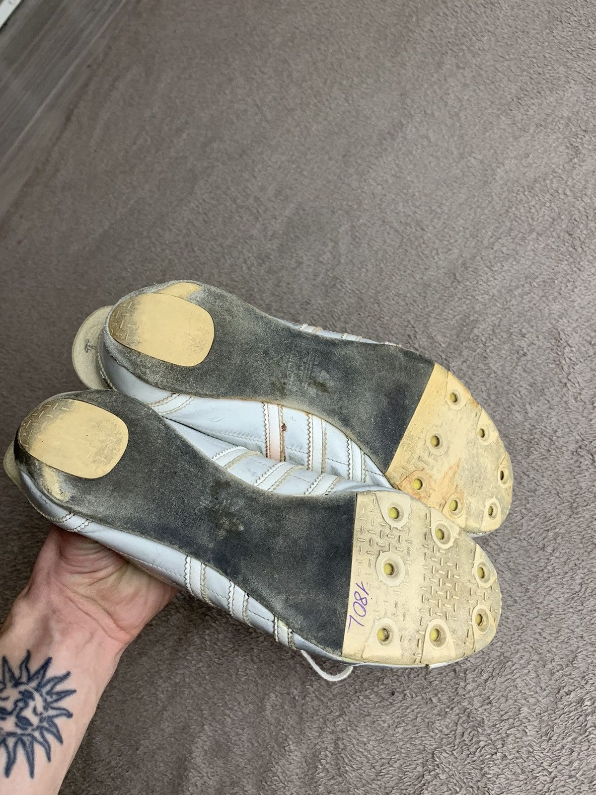 Japanese Brand Y2K Adidas Silver Streak Leather Shoes golden goose y-3 puma Size US 9 / IT 39 - 7 Thumbnail
