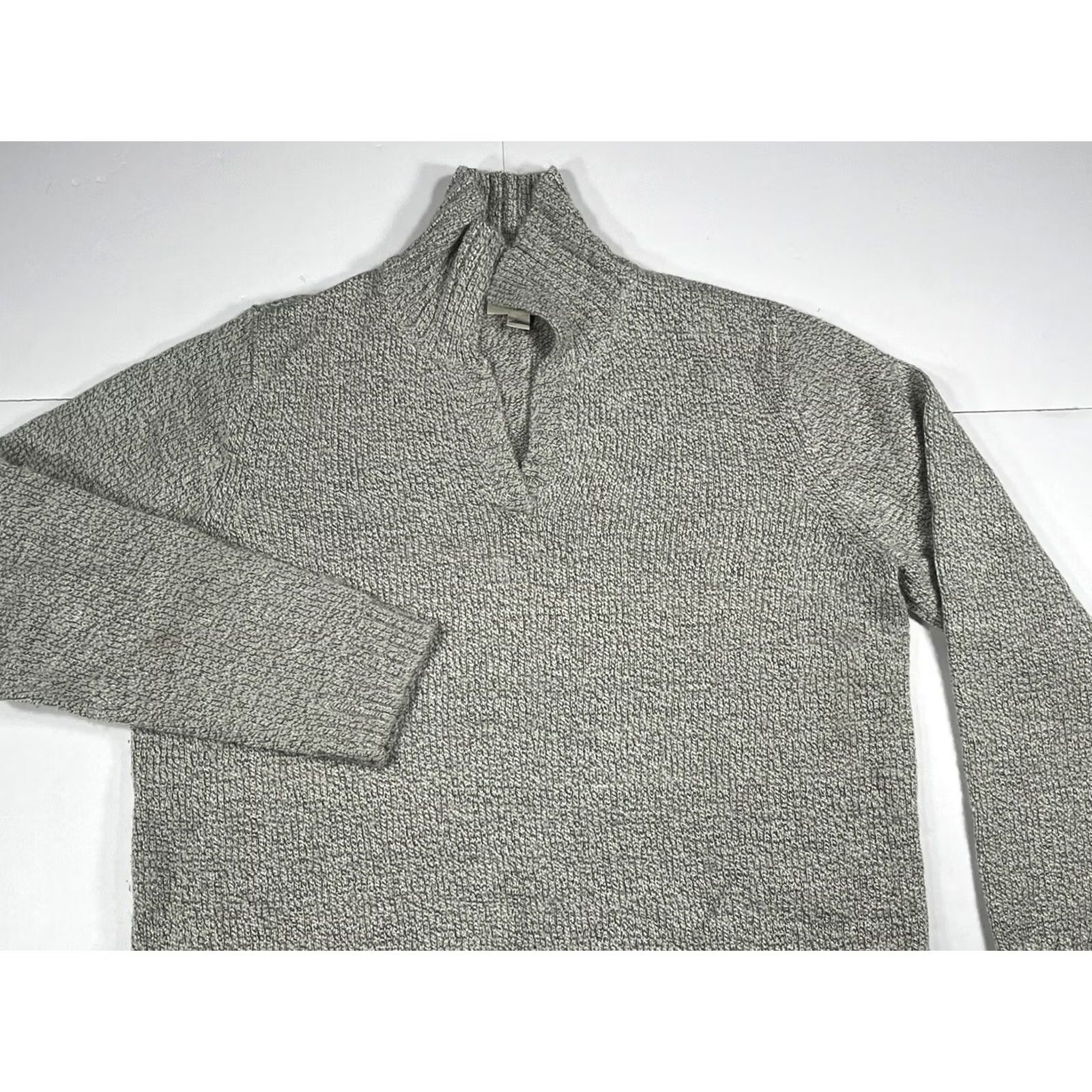 Vintage St. John's Bay Sweater Shirt Womens PXL Petite Gray Knit High Neck Pullover Shirt Size XL / US 12-14 / IT 48-50 - 2 Thumbnail