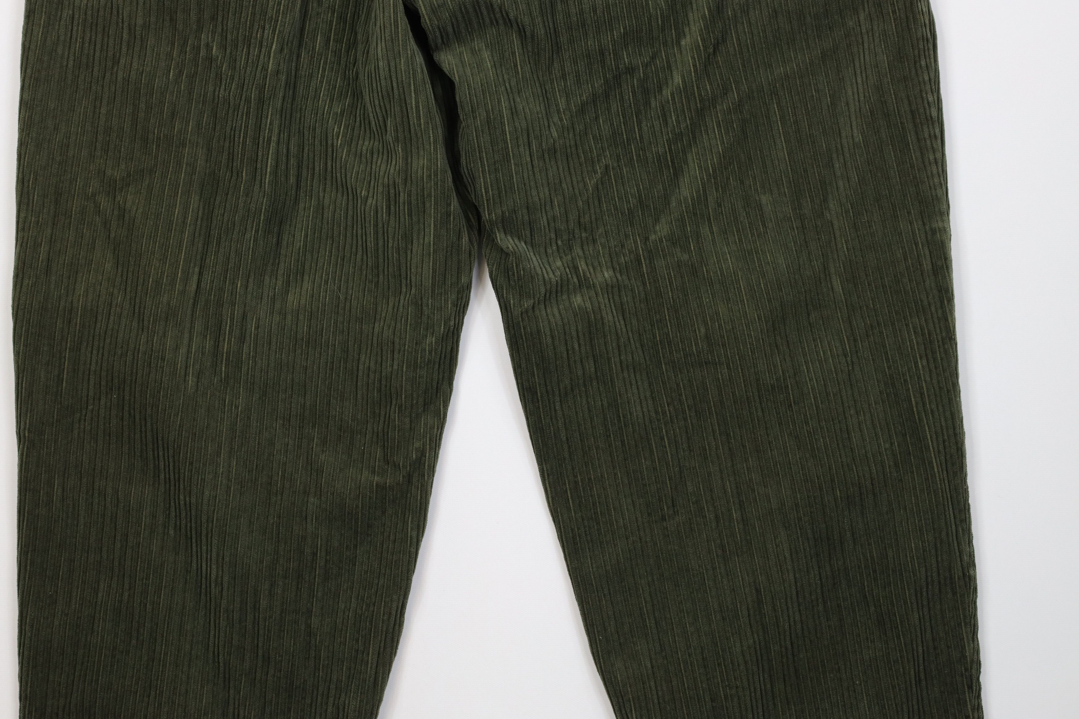 Vintage Vintage 90s Streetwear Wide Leg Corduroy Chino Pants Green Size US 38 / EU 54 - 13 Thumbnail